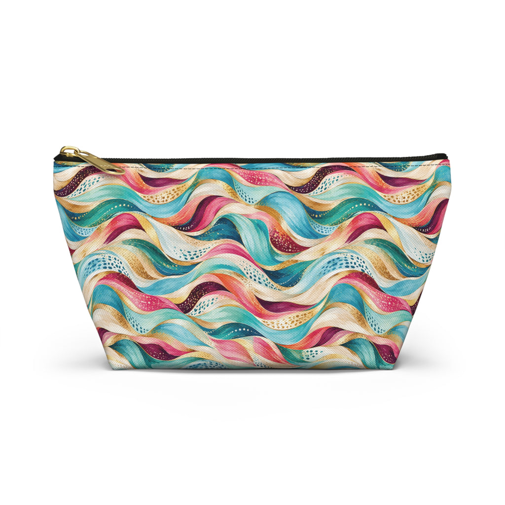 Wavy Rainbow Accessory Pouch – T-Bottom Cosmetic & Travel Organizer