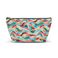 Wavy Rainbow Accessory Pouch – T-Bottom Cosmetic & Travel Organizer