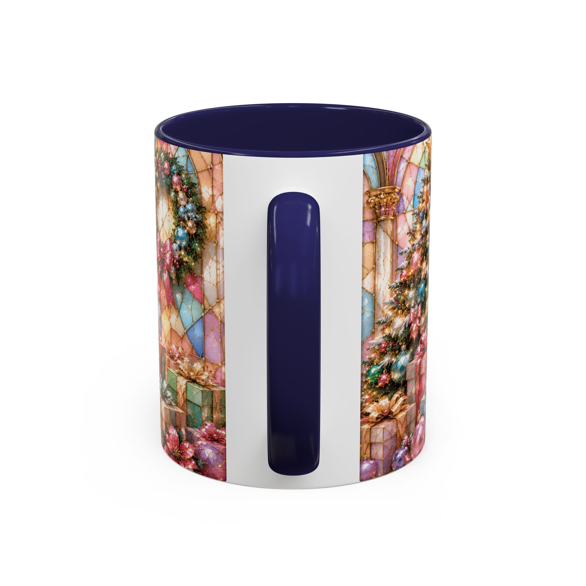 Nutcracker Christmas Coffee Mug – Festive Stained-Glass Holiday Accent Cup (11/15oz) Gift for Her