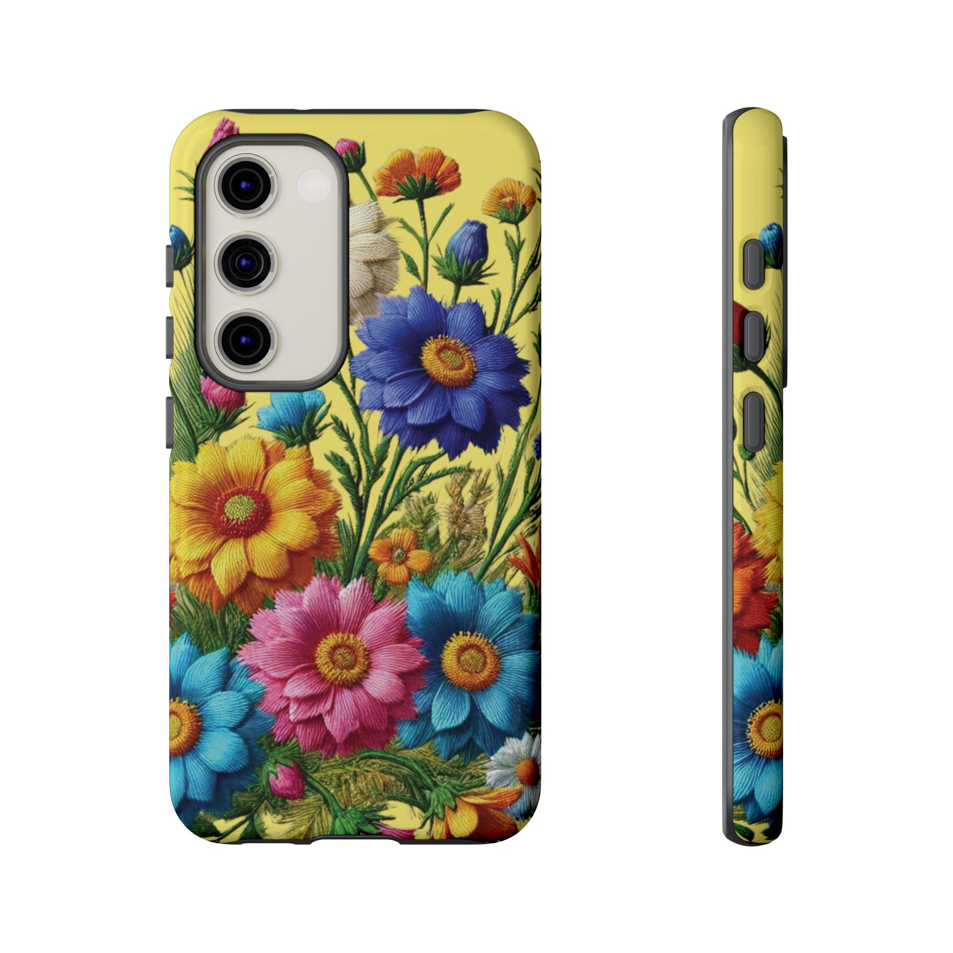Phone Case Yellow Bright Floral Protective Phone Case Gift for Her Phone 15, Samsung iPhone Samsung  iPhone 15, Samsung iPhone Samsung Accessory Gift for Her