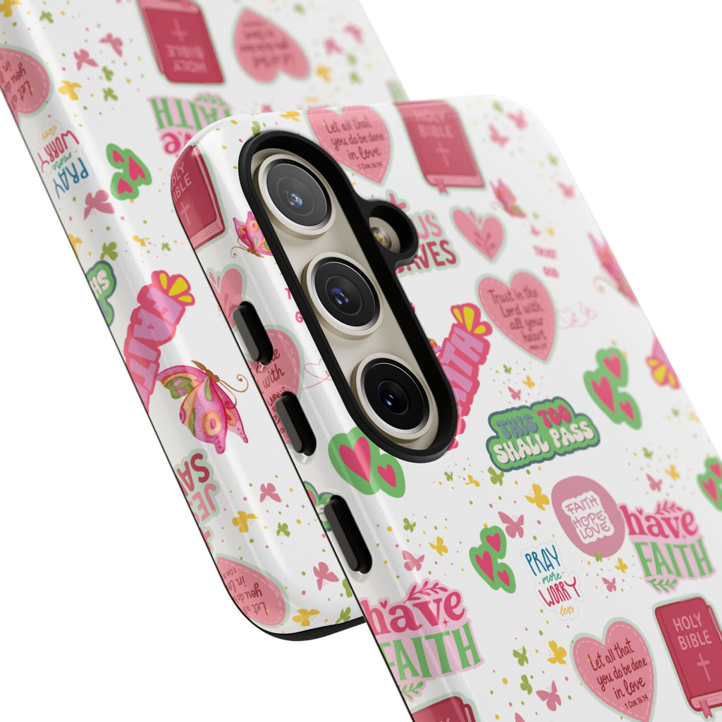 Carry Your Faith Everywhere | Christian Tough Phone Case with Bible Verse or Affirmation | Protective, Inspirational Gift for Christians