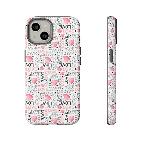 Cute Love Modern Watercolor Abstract Phone Case Compatible with iPhone, Samsung & More - Stylish, Durable Protection with Vibrant Artistic Design Perfect Gift for Her