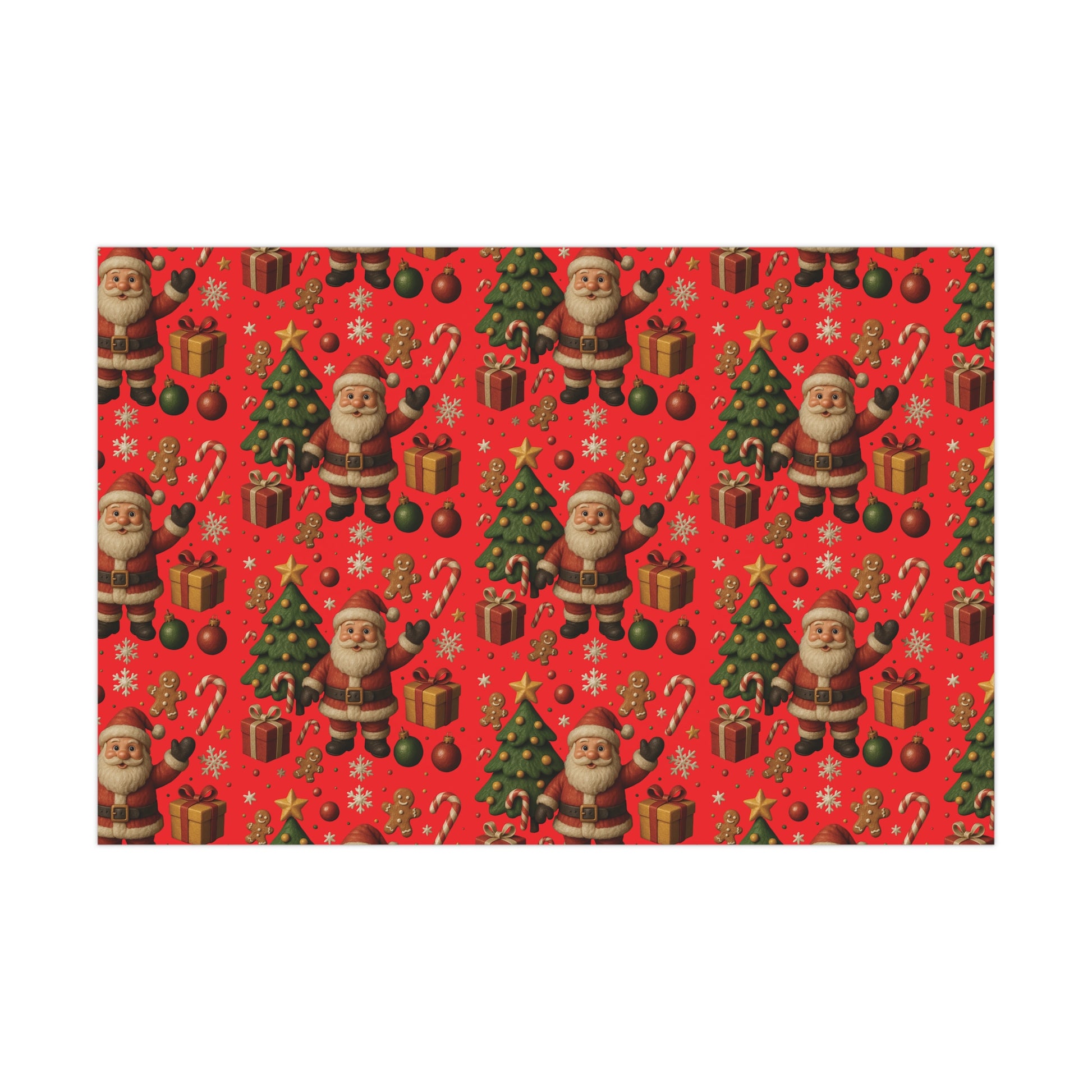 Red Christmas Wrapping Paper Premium Festive Gift Wrap Roll, Classic Holiday Design, Great for Presents, Durable, Vibrant, and Perfect for Seasonal Gifting