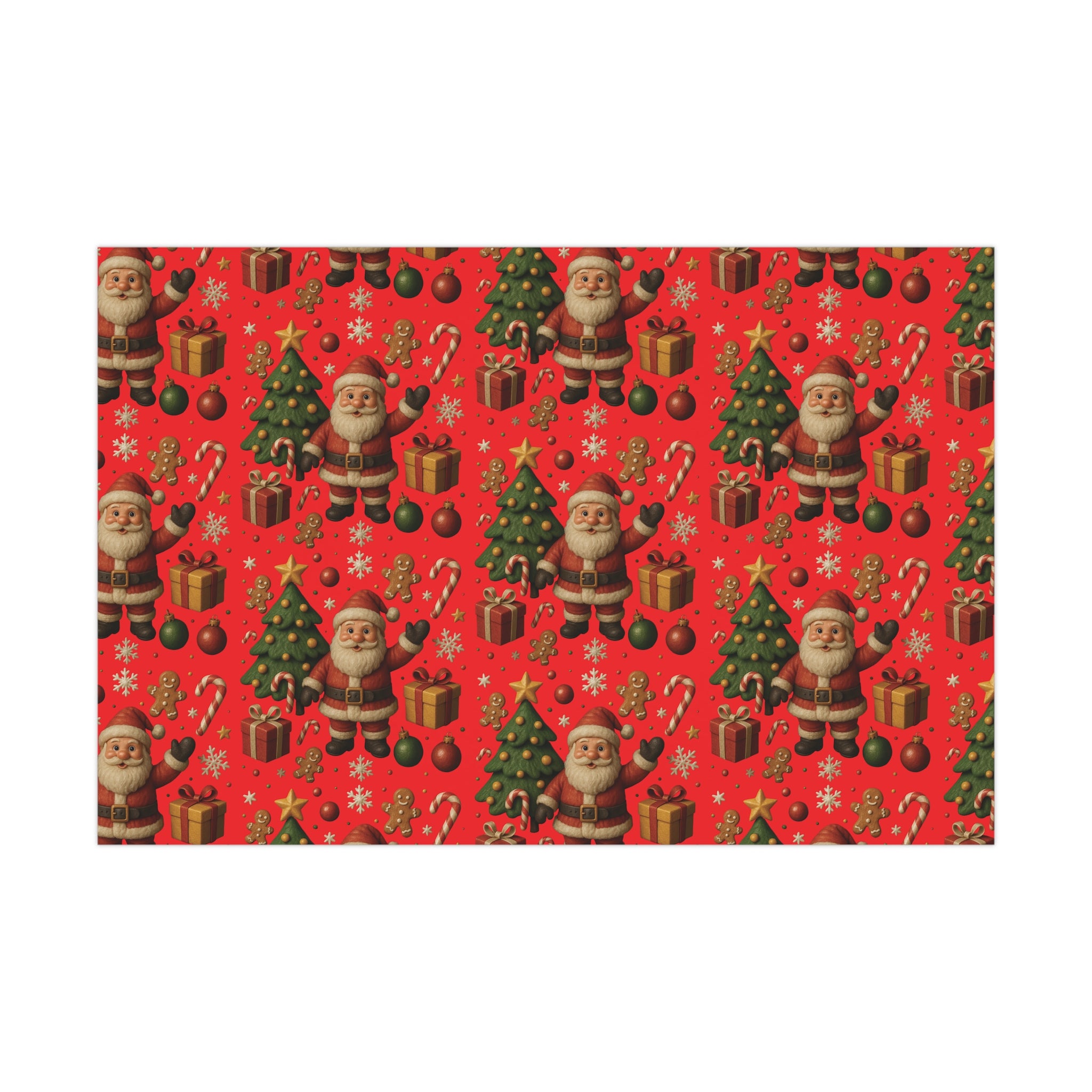 Red Christmas Wrapping Paper Premium Festive Gift Wrap Roll, Classic Holiday Design, Great for Presents, Durable, Vibrant, and Perfect for Seasonal Gifting