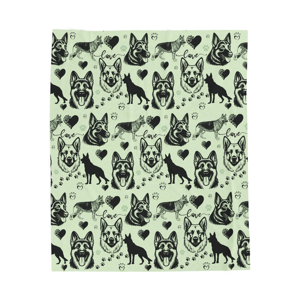 German Shepherd Velveteen Plush Blanket — Cozy Dog Lover Throw
