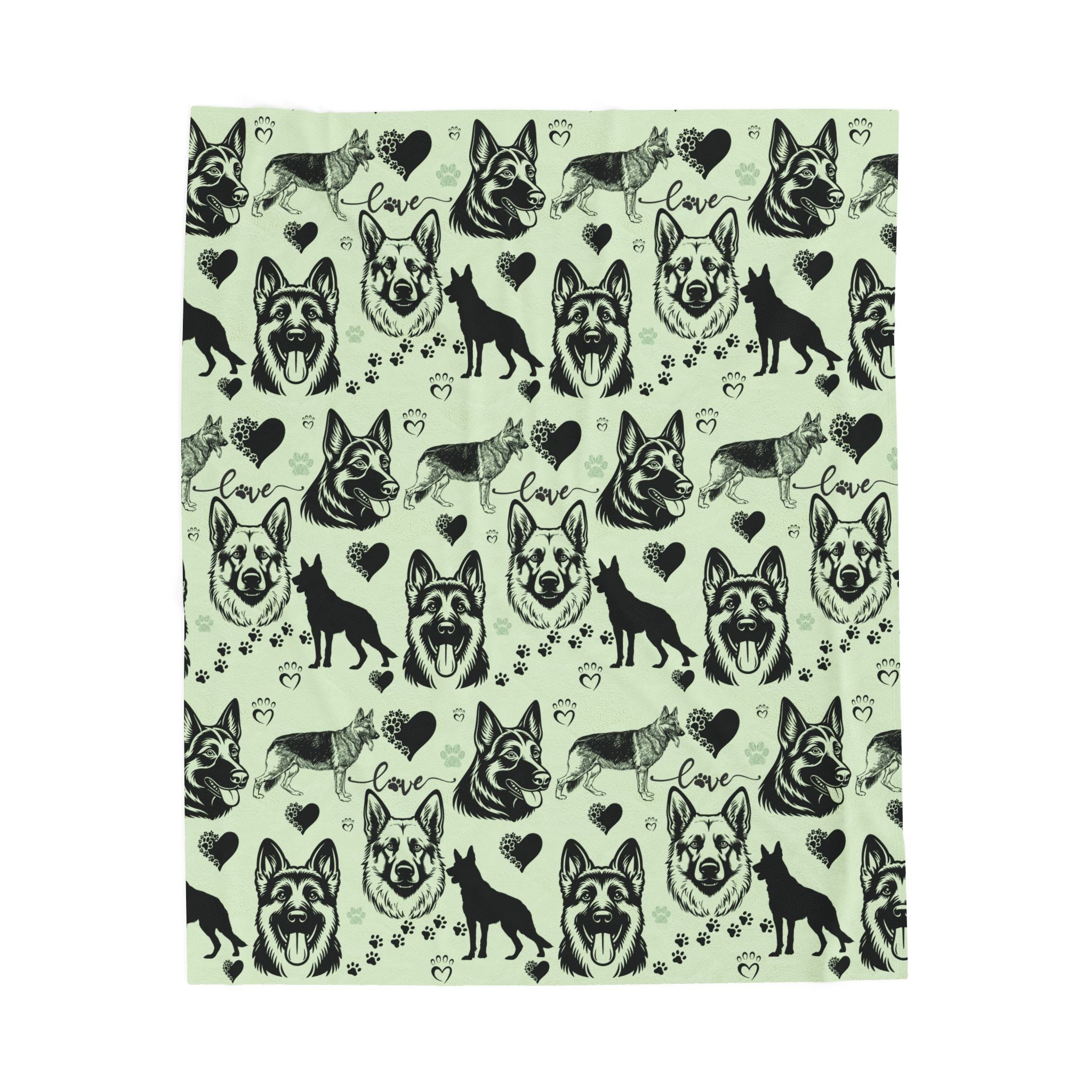 German Shepherd Velveteen Plush Blanket — Cozy Dog Lover Throw