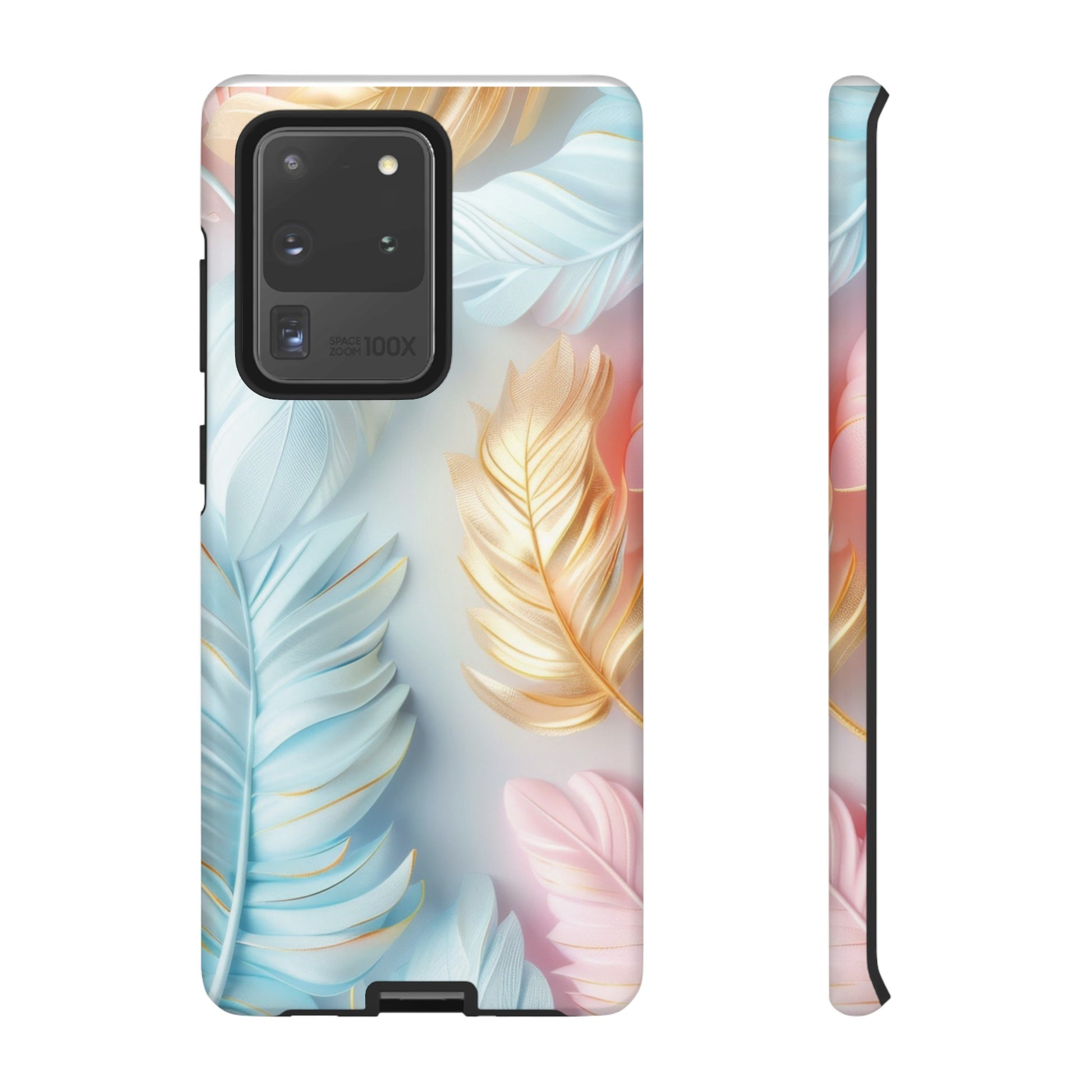Pastel Feathers Protective Phone Case Gift for Her Phone 15, Samsung iPhone Samsung Gift for Her Case iPhone 15, Samsung iPhone Samsung Accessory Gift for Her