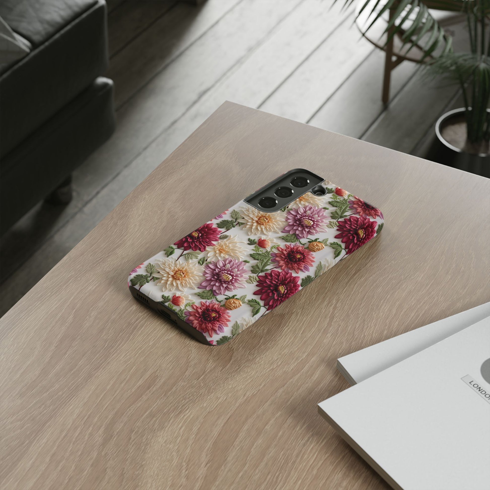Floral Fall Phone Case for iPhone 16 pro15 14 13 12  21 23 Samsung, and Pixel | Stylish Protective Cover Gift for Her Perfect for Floral Lover - MRSBYVALLE
