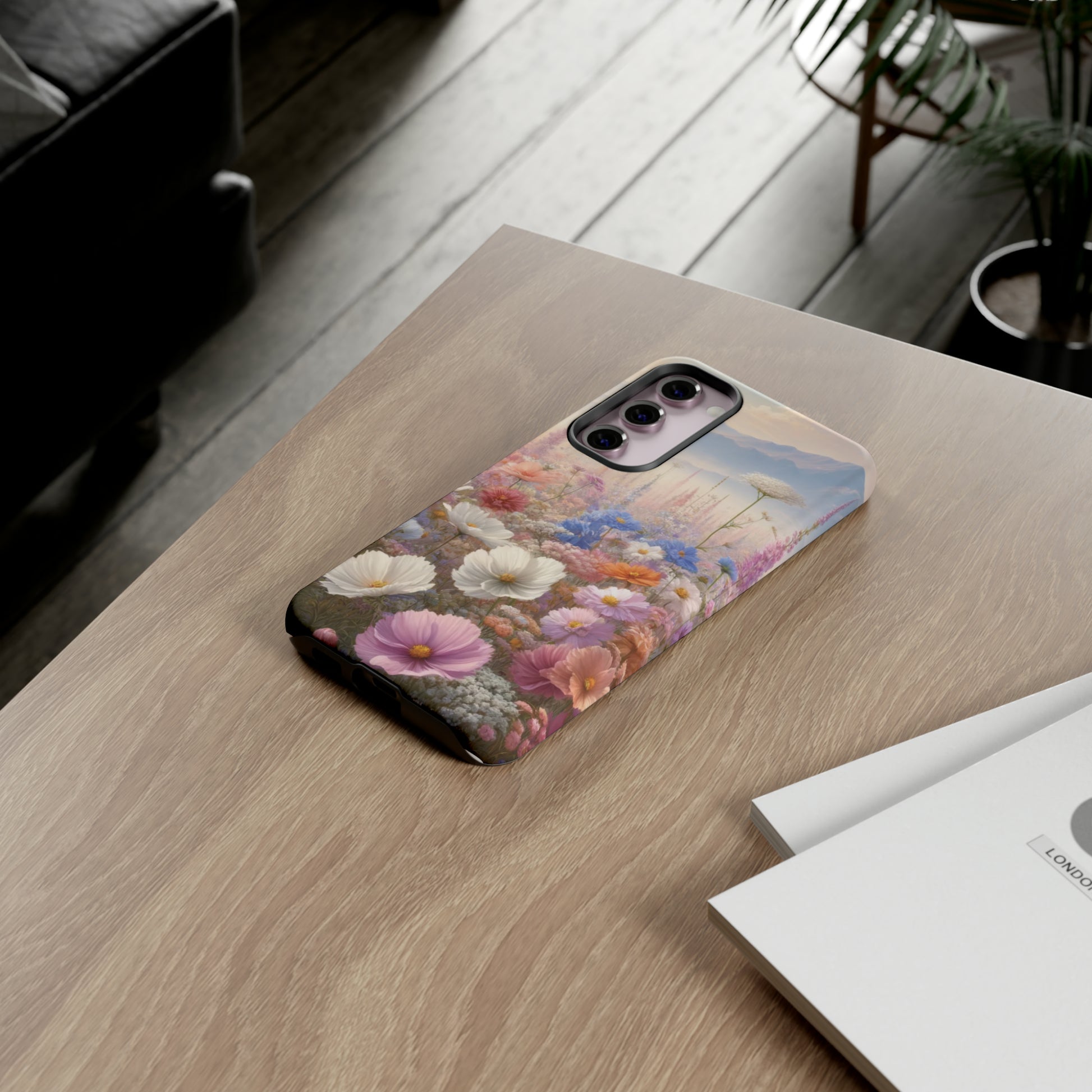 Phone Case Floral Boho Luxury Tough Case Floral Elegant Durable Stylish for Modern Devices iPhone 15, Samsung iPhone Samsung Accessory Gift for Her.