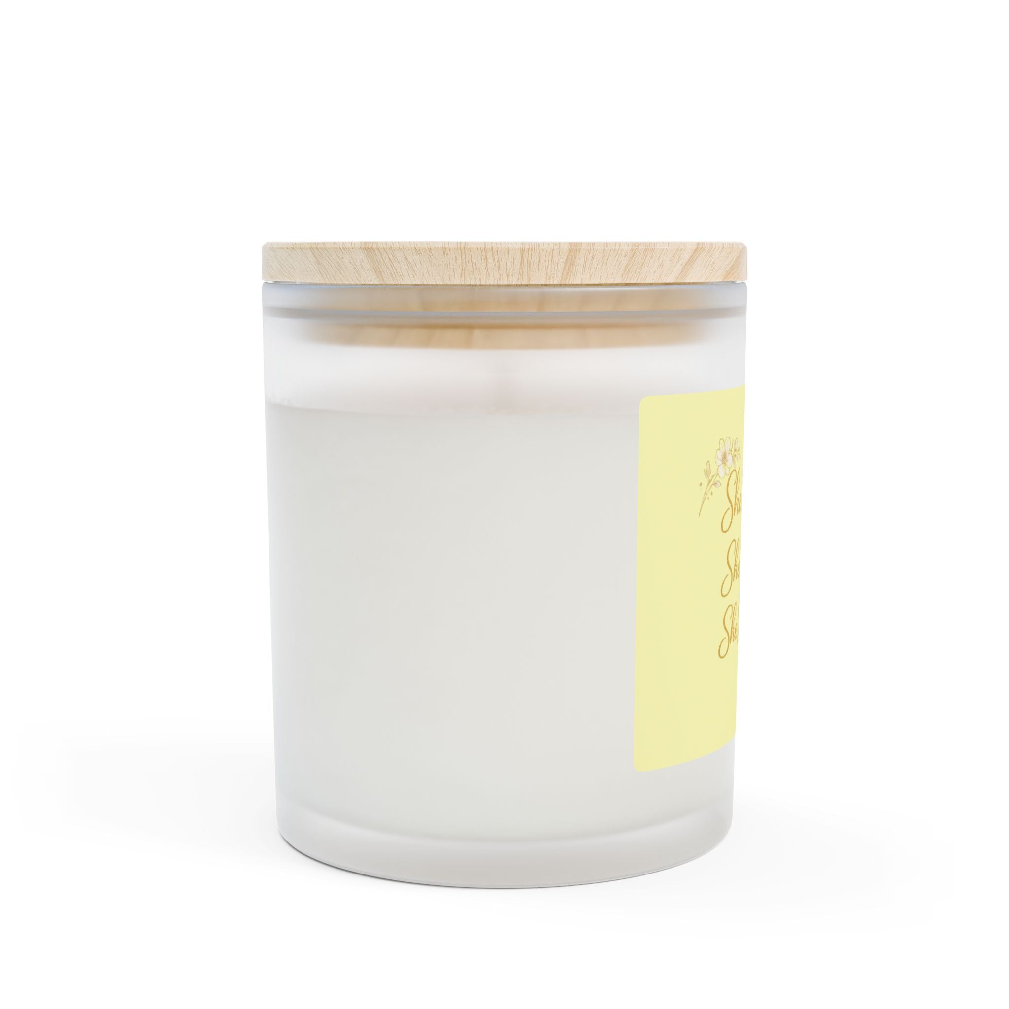 She Prayed She Planned She Bloomed — Inspirational Frosted Glass Candle (11 oz)