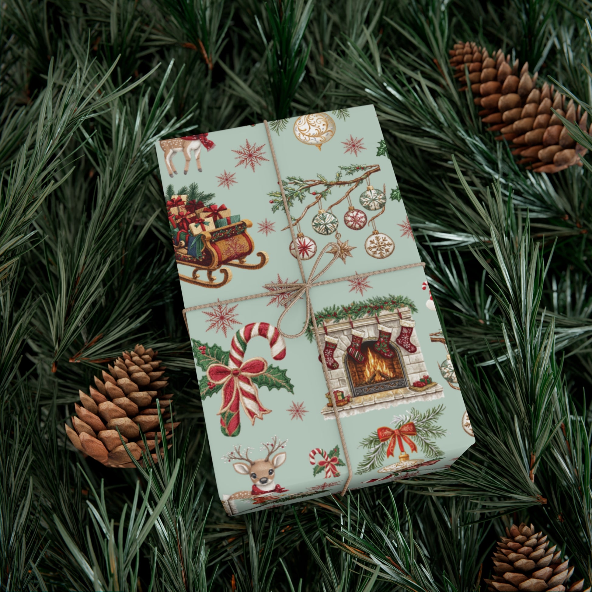 Vintage Christmas Wrapping Paper Festive Holiday Gift Wrap with Retro-Inspired Designs, Perfect for Christmas Presents, Crafting, & Holiday Decor – Premium Quality - MRSBYVALLE