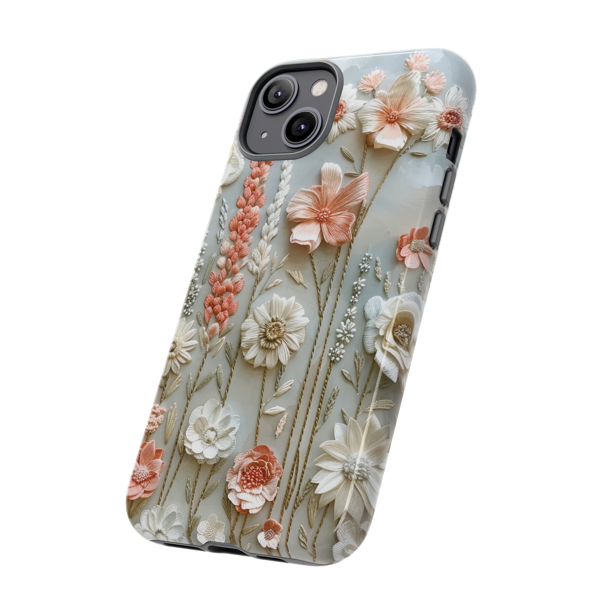 Pastel Wildflowers Protective Phone Case Gift for Her Phone 15, Samsung iPhone Samsung Gift for Her Case iPhone 15, Samsung iPhone Samsung Accessory Gift for Her