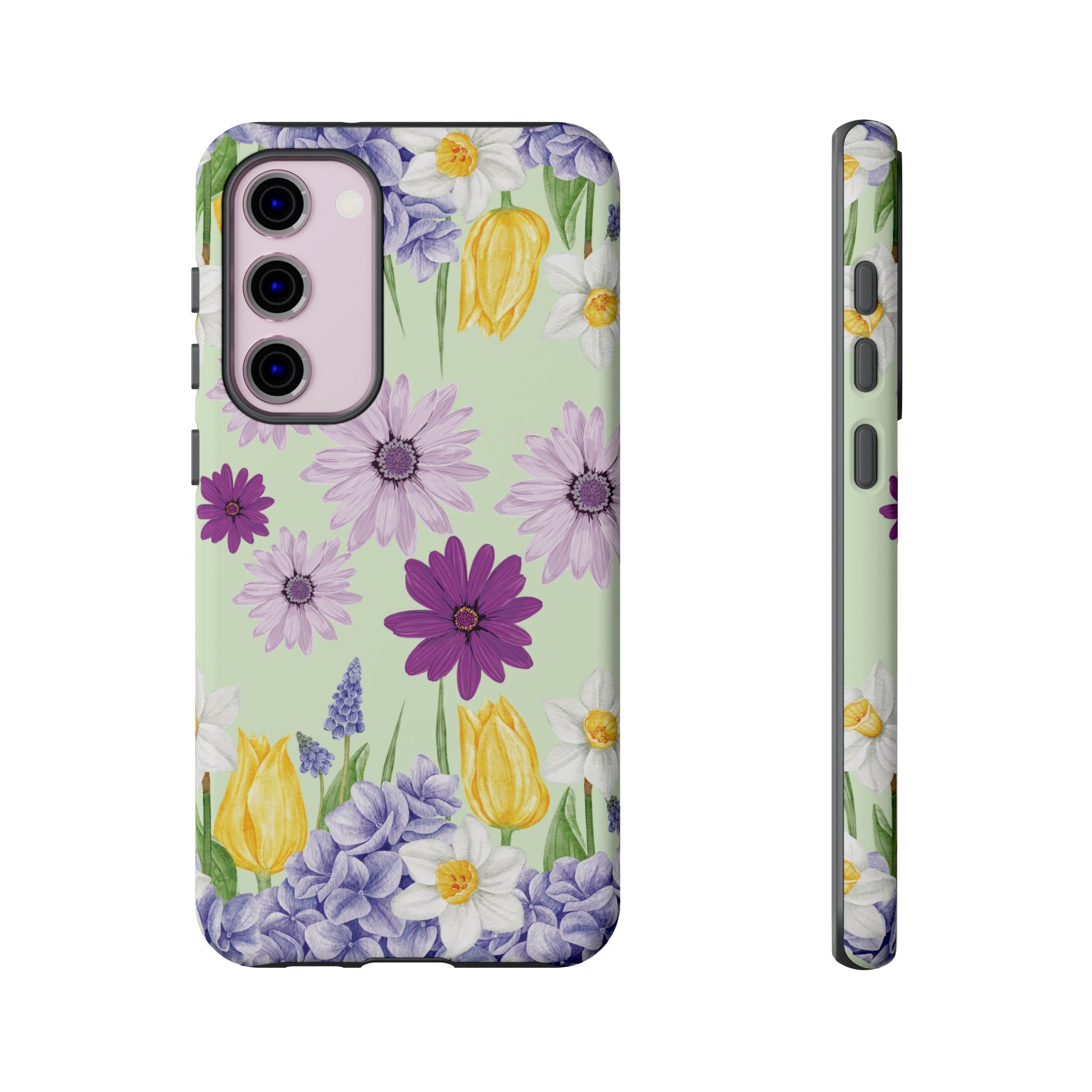 Lavender Yellow Flower Phone Case – Stylish Protective Cover for iPhone & Samsung, Botanical Design, Perfect Gift for Spring & Everyday Elegance