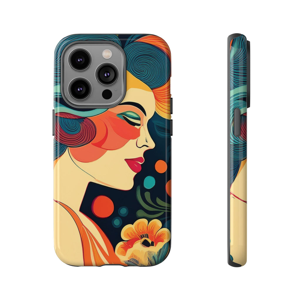 Coque de Téléphone Esthétique Années 50 Rétro Design d'Inspiration Vintage aux Couleurs Pastel Housse Style Mid-Century pour Modèles iPhone et Samsung Galaxy