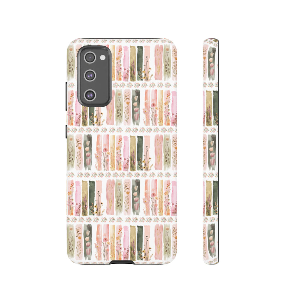 Pastel Brushstroke Floral Phone Case Soft Illusion Flower Design, Aesthetic Protective Cover, Feminine Style, Cute Gift for Her, Fits Most Models