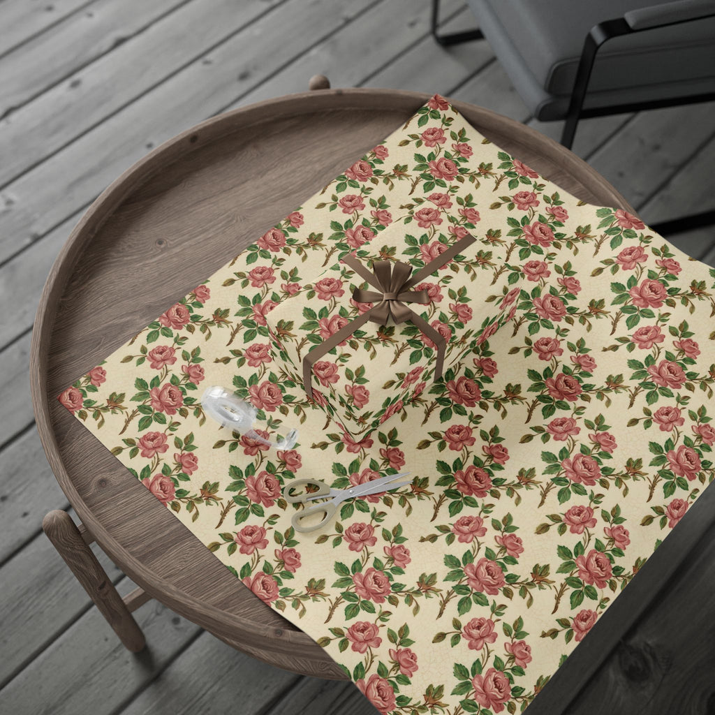 Franciscan Roses Gift Wrap | Vintage Floral Wrapping Paper for Gifts
