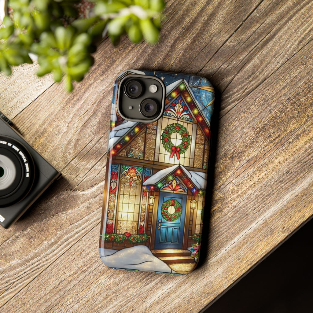 Phone Case - Stain Glass Christmas Unique Holiday Protection Gift for Her
