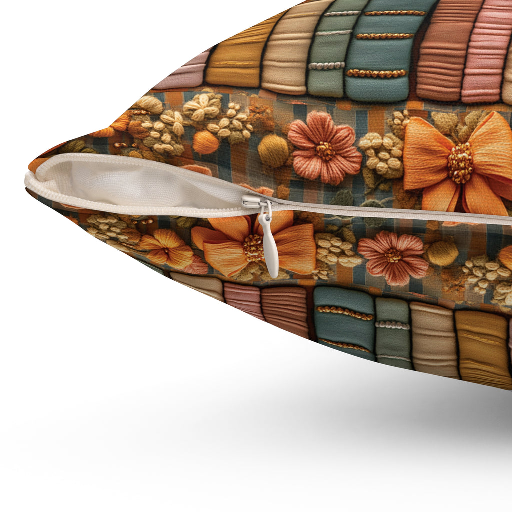 Boho Fall 3D Illusion Square Pillow Books Bows Design | Cozy Autumn Decorative Accent for Home Decor | Soft, Stylish Throw Pillow for Couch, Bed, or Chair Home Decor Bridal Shower - MRSBYVALLE