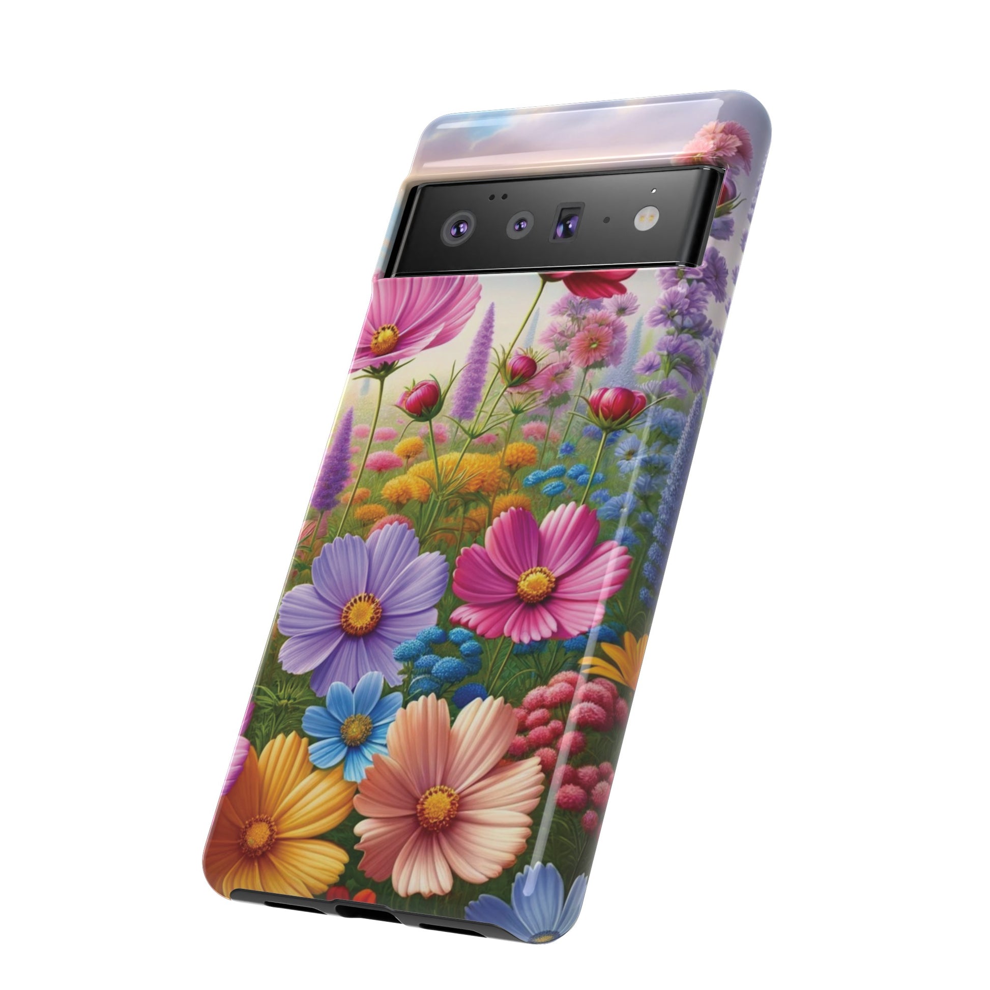 Bright Floral Phone Case Durable for iPhone Samsung Gift iPhone 15, 14, 13 Samsung Pixel Gift for Mom Accessory Gift for Her