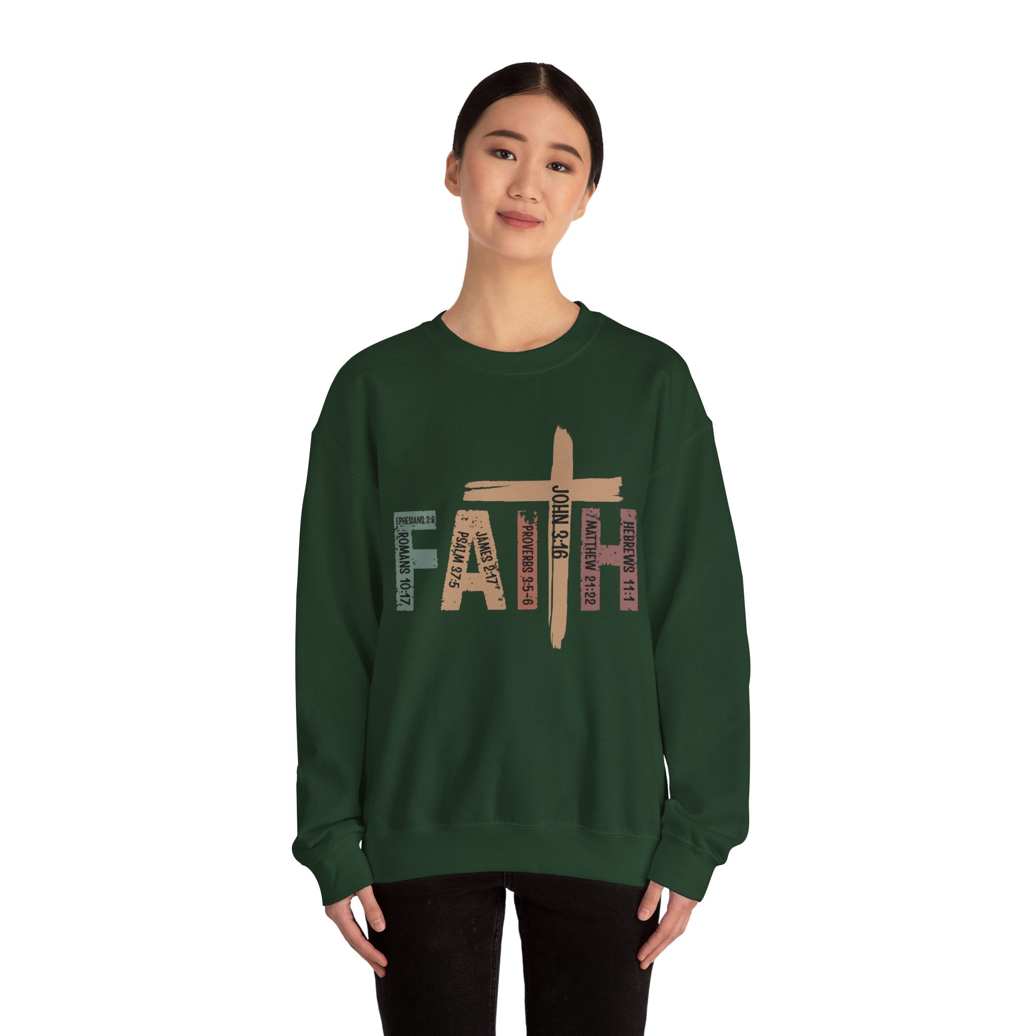 Sweat-shirt "Walk by Faith" Vêtements chrétiens confortables, idée cadeau parfaite Cadeau parfait pour les chrétiens