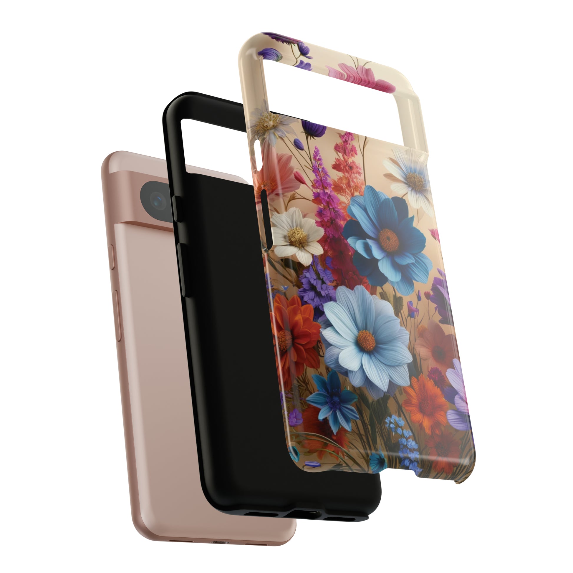 Best Phone Case Floral 3D Illusion Luxury Tough Case Floral Elegant Durable Stylish for Modern Devices iPhone 15, Samsung iPhone Samsung Accessory Gift for Her.