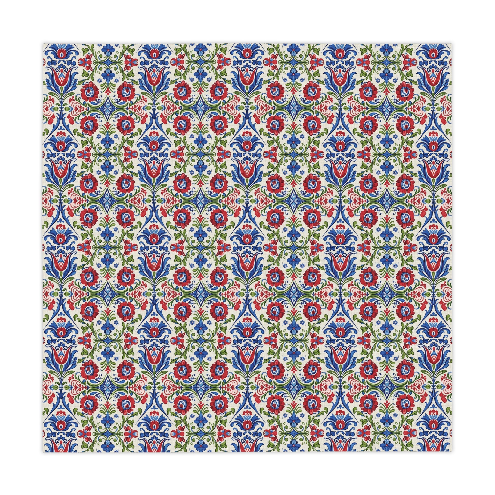 Kashubian Folk Art Tablecloth Traditional Polish Floral Table Cover  Elegant Decorative Dining & Kitchen Linen in Vibrant Colors Weddings all Events and Occasions