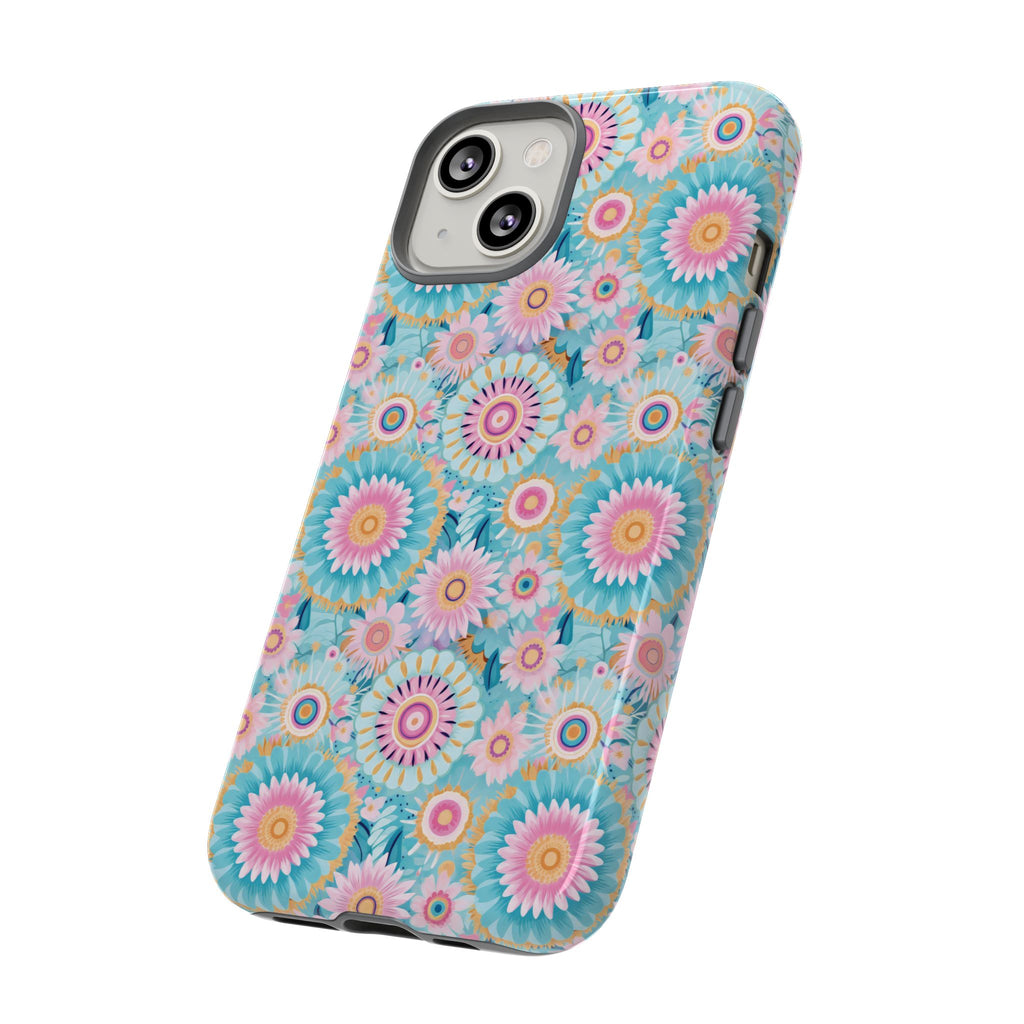Coque de téléphone abstraite aquarelle bohème moderne compatible avec iPhone, Samsung et plus - Protection élégante et durable avec un design artistique vibrant, cadeau parfait pour elle