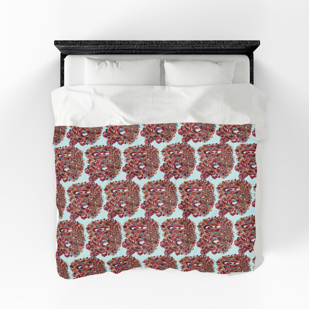 Plush Blanket — Retro Candy Heart Pattern "Sweet Chapter" Velveteen Throw 60 Gift