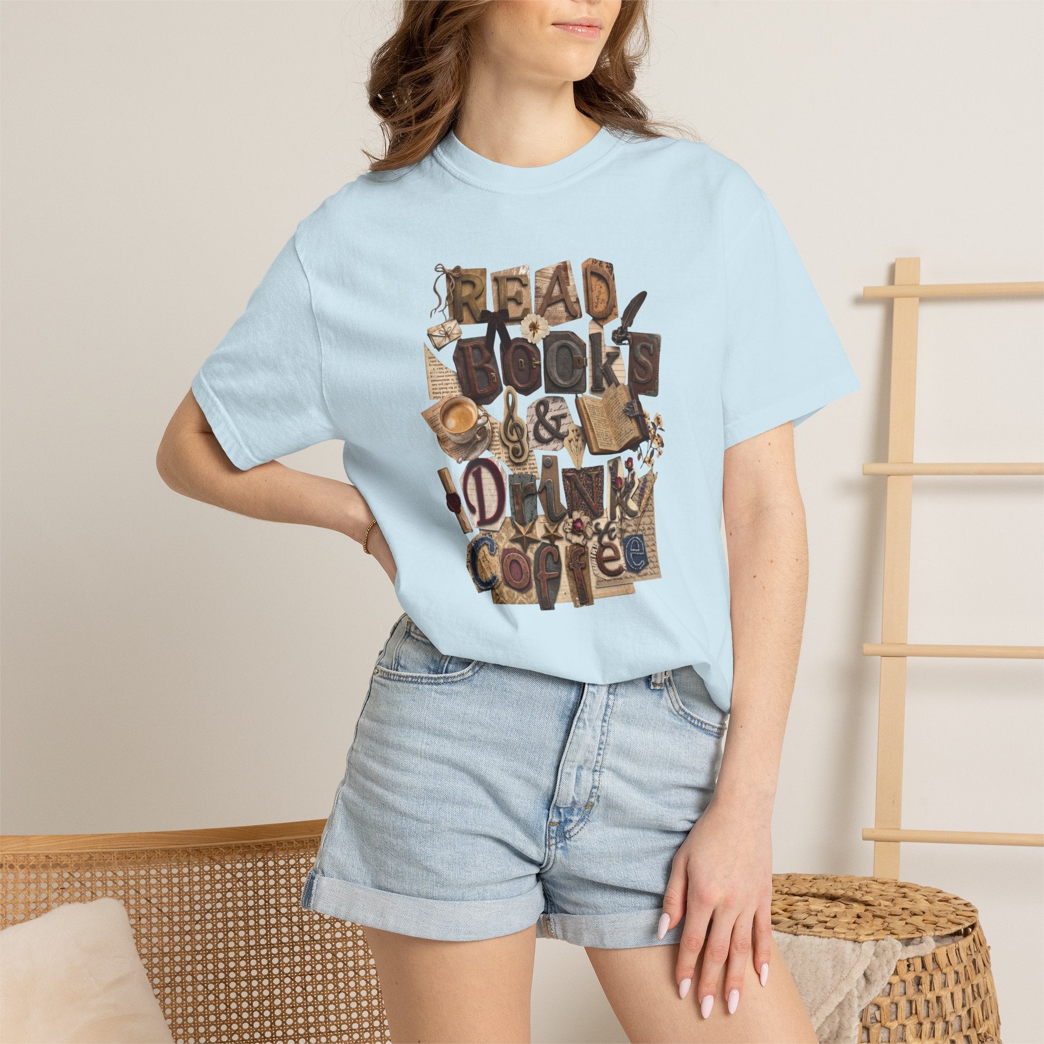 Read Books Drink Coffee T-Shirt | Book Lover Shirt | Coffee Lover Gift | Reader Tee | Bibliophile Shirt | Cozy Reading Aesthetic