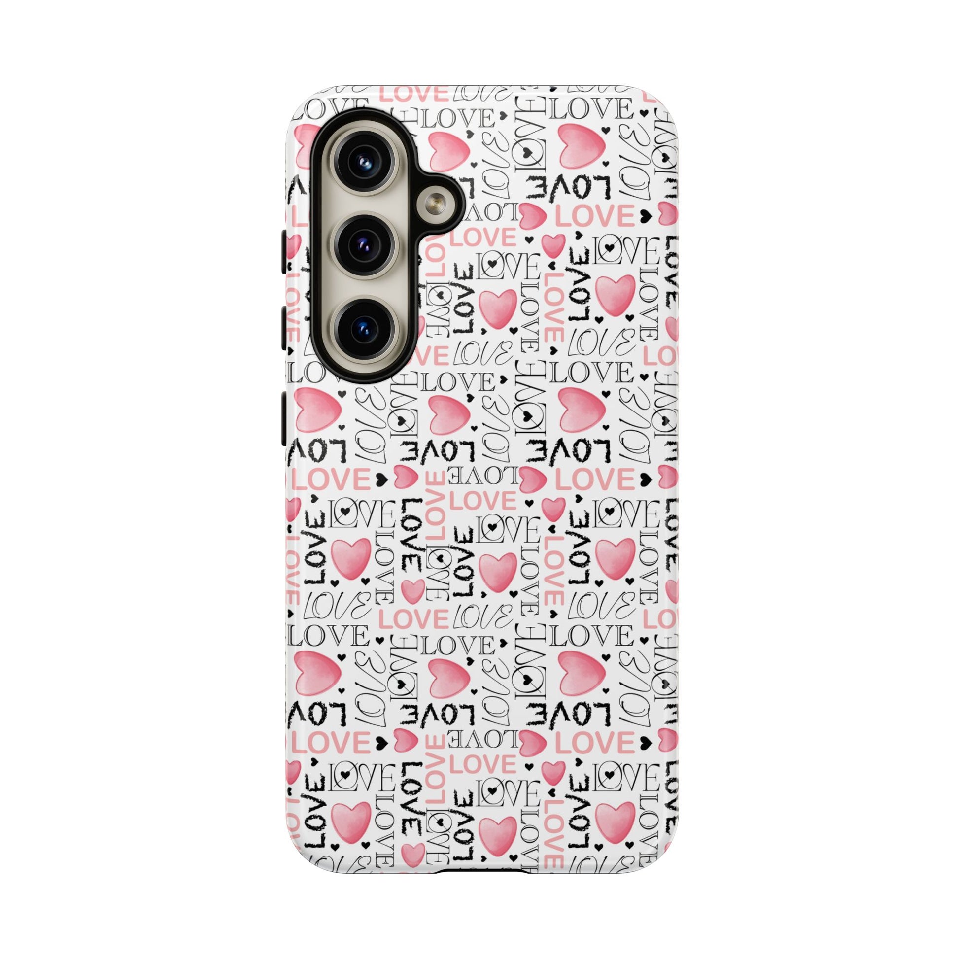 Cute Love Modern Watercolor Abstract Phone Case Compatible with iPhone, Samsung & More - Stylish, Durable Protection with Vibrant Artistic Design Perfect Gift for Her