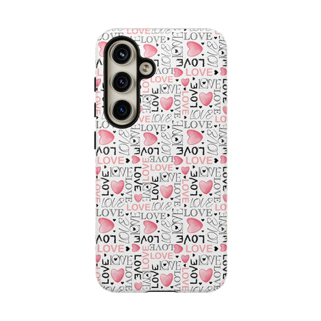 Cute Love Modern Watercolor Abstract Phone Case Compatible with iPhone, Samsung & More - Stylish, Durable Protection with Vibrant Artistic Design Perfect Gift for Her