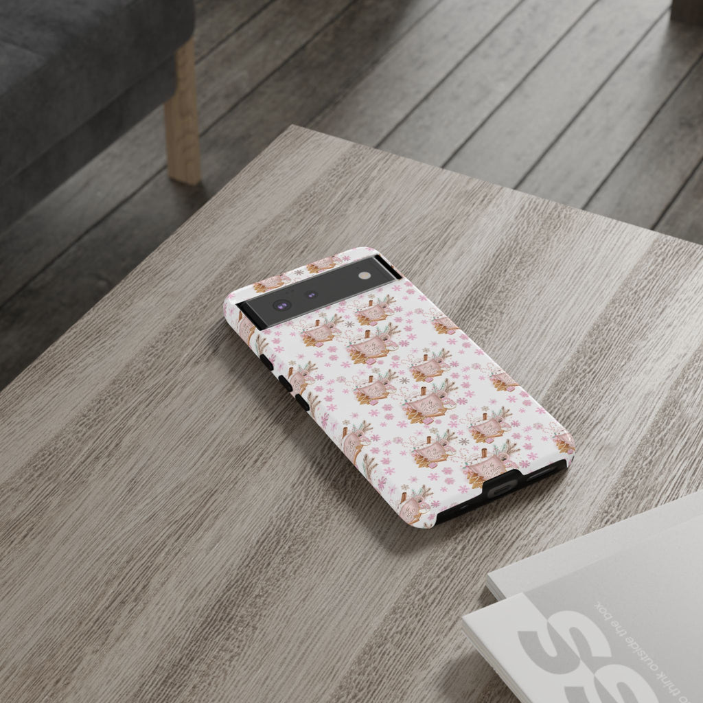 Baby it's Cold Outside Pink and White Phone Case Unique Holiday Protection for Your Device | Stylish & Durable Cover Gift for Her Phone 15, Samsung iPhone Samsung Accessory Gift for Her