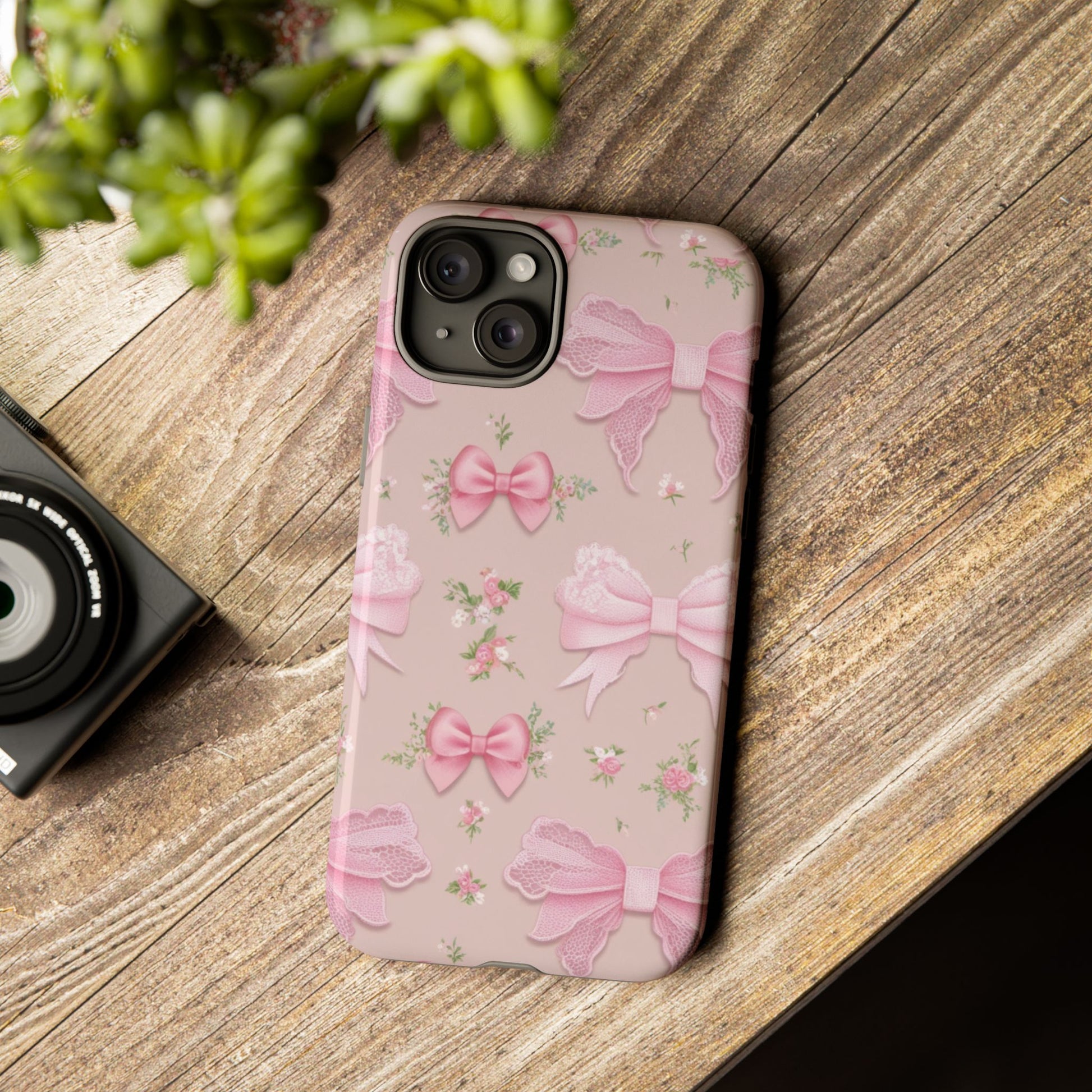 Luxury Pink Bow Phone Case – Cute & Protective Cover for iPhone & Samsung Gift for Her