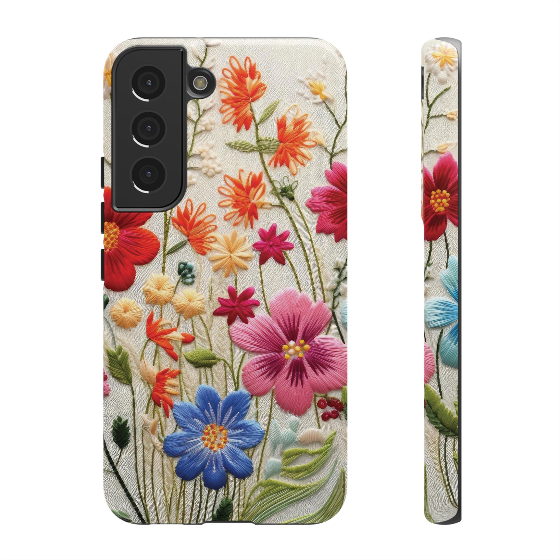 3D Floral Phone Case Elegant Faux Flower Durable for iPhone Samsung Smartphone iPhone 15, 14, 13 Samsung Gift for Mom