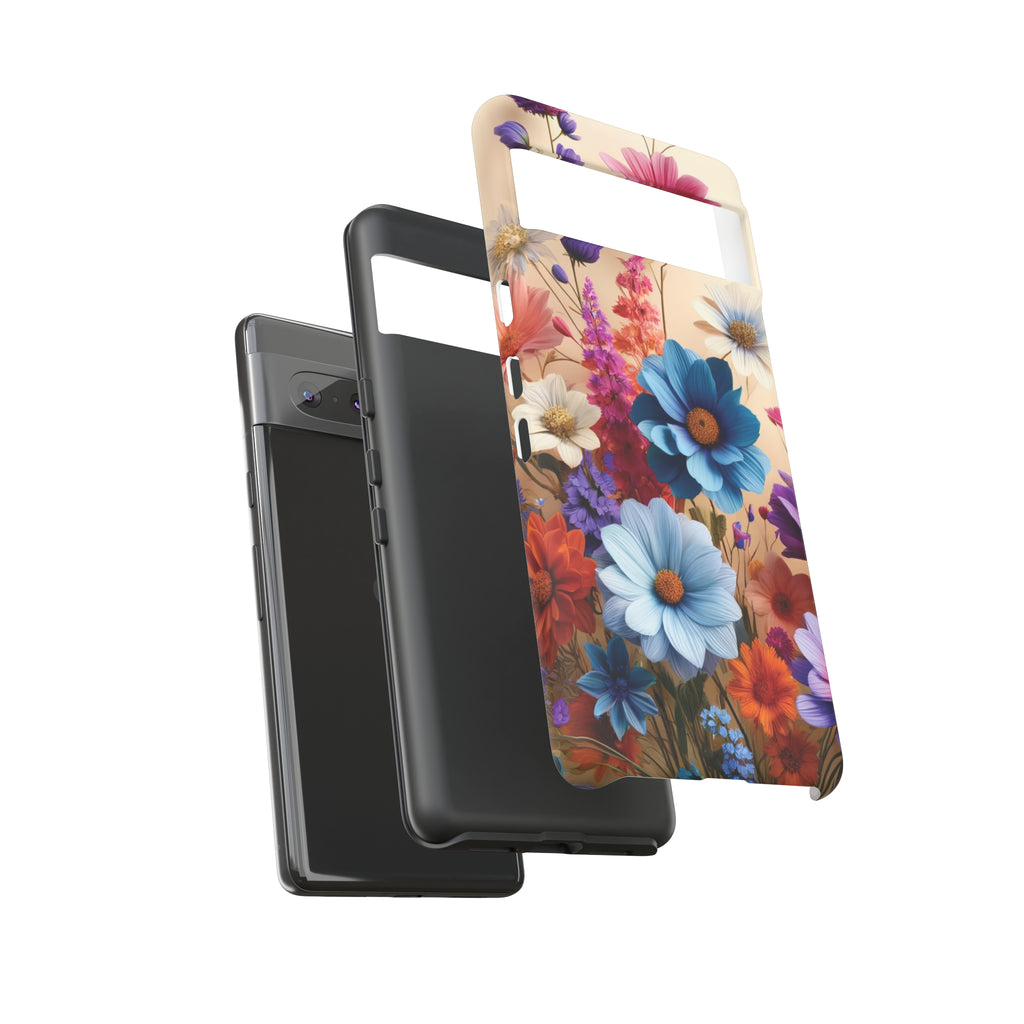Best Phone Case Floral 3D Illusion Luxury Tough Case Floral Elegant Durable Stylish for Modern Devices iPhone 15, Samsung iPhone Samsung Accessory Gift for Her.