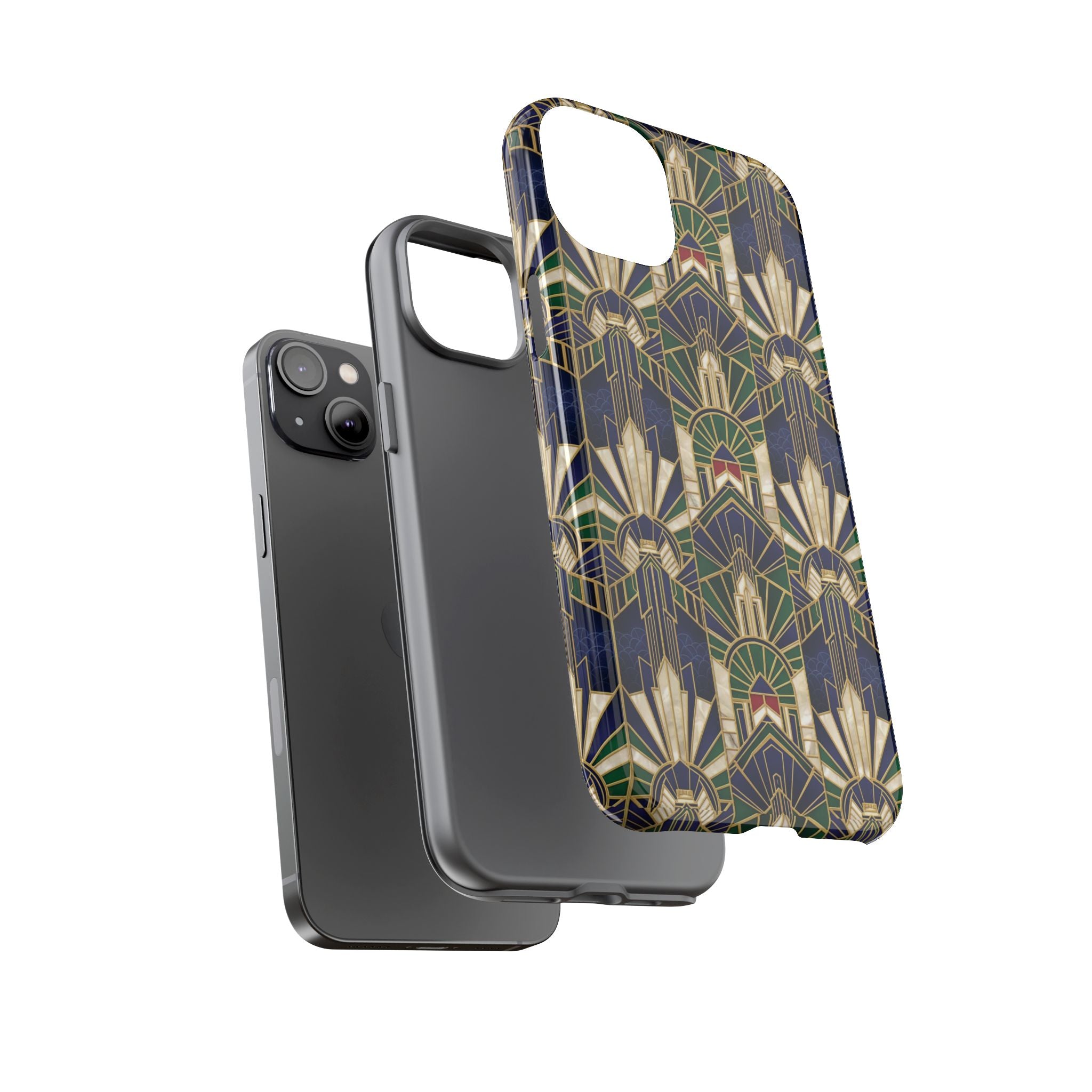 Navy & Gold Art Deco Phone Case — Imperial Art Deco Tough Case