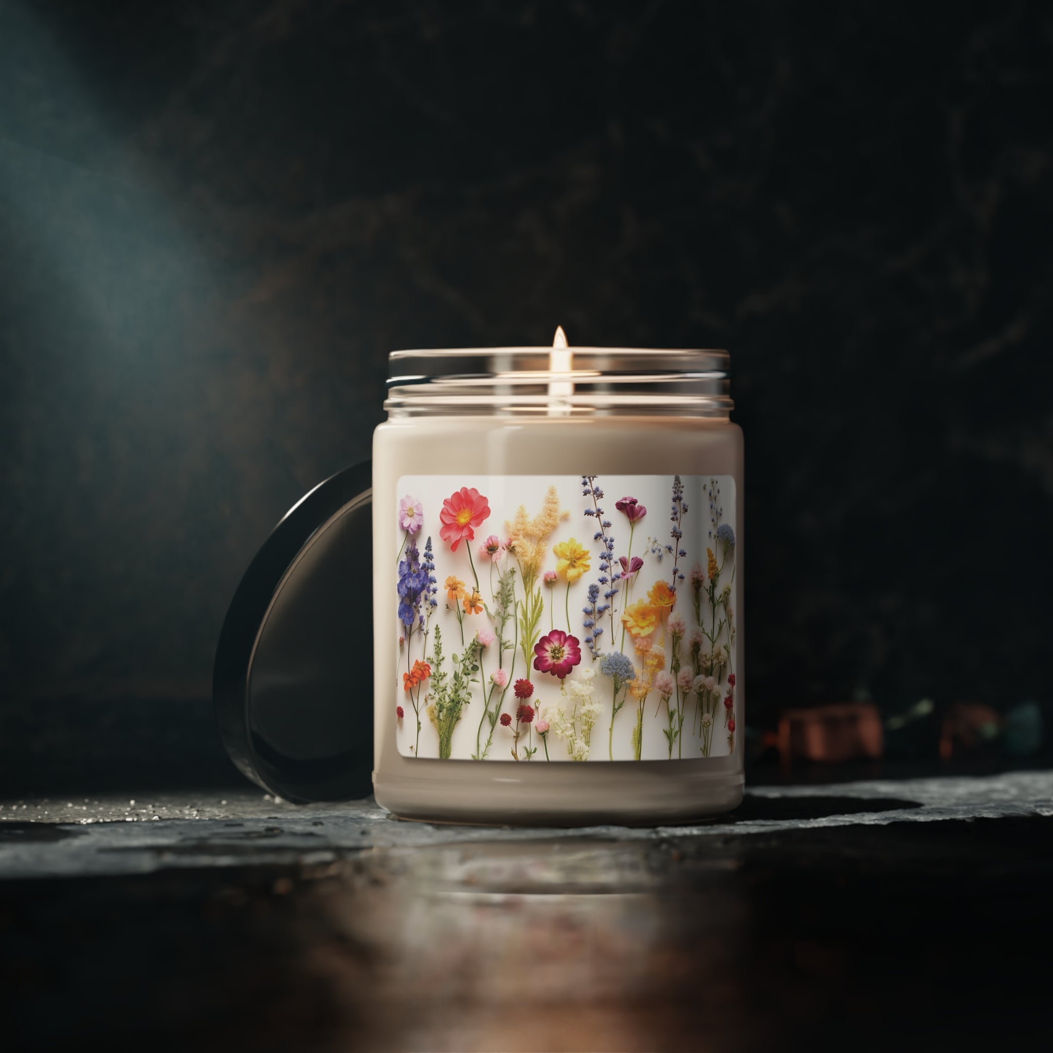 Wildflower Floral Candle 9oz Perfect for Relaxation Home Ambiance Scented Soy Candle, 9oz, Wedding, Bridal Shower, Mother's Day Gift Housewarming Gift.