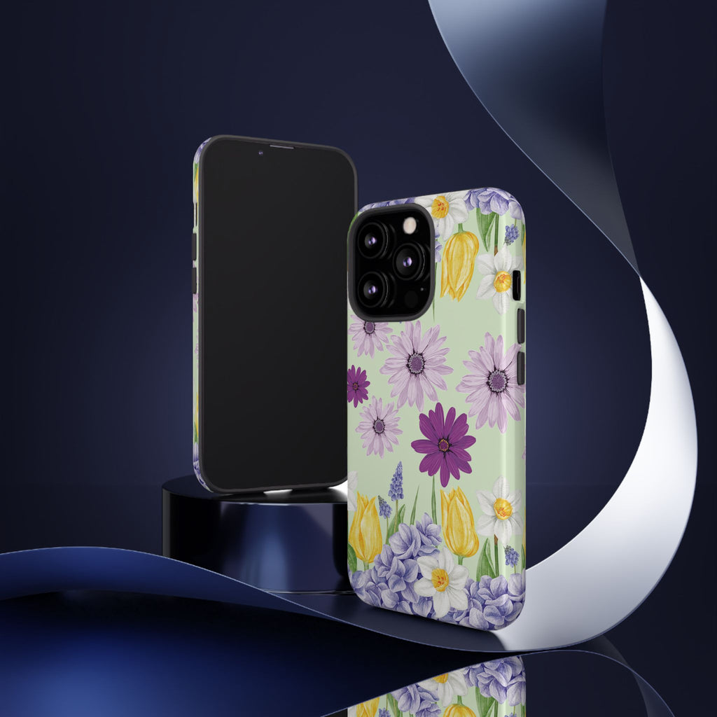 Lavender Yellow Flower Phone Case – Stylish Protective Cover for iPhone & Samsung, Botanical Design, Perfect Gift for Spring & Everyday Elegance