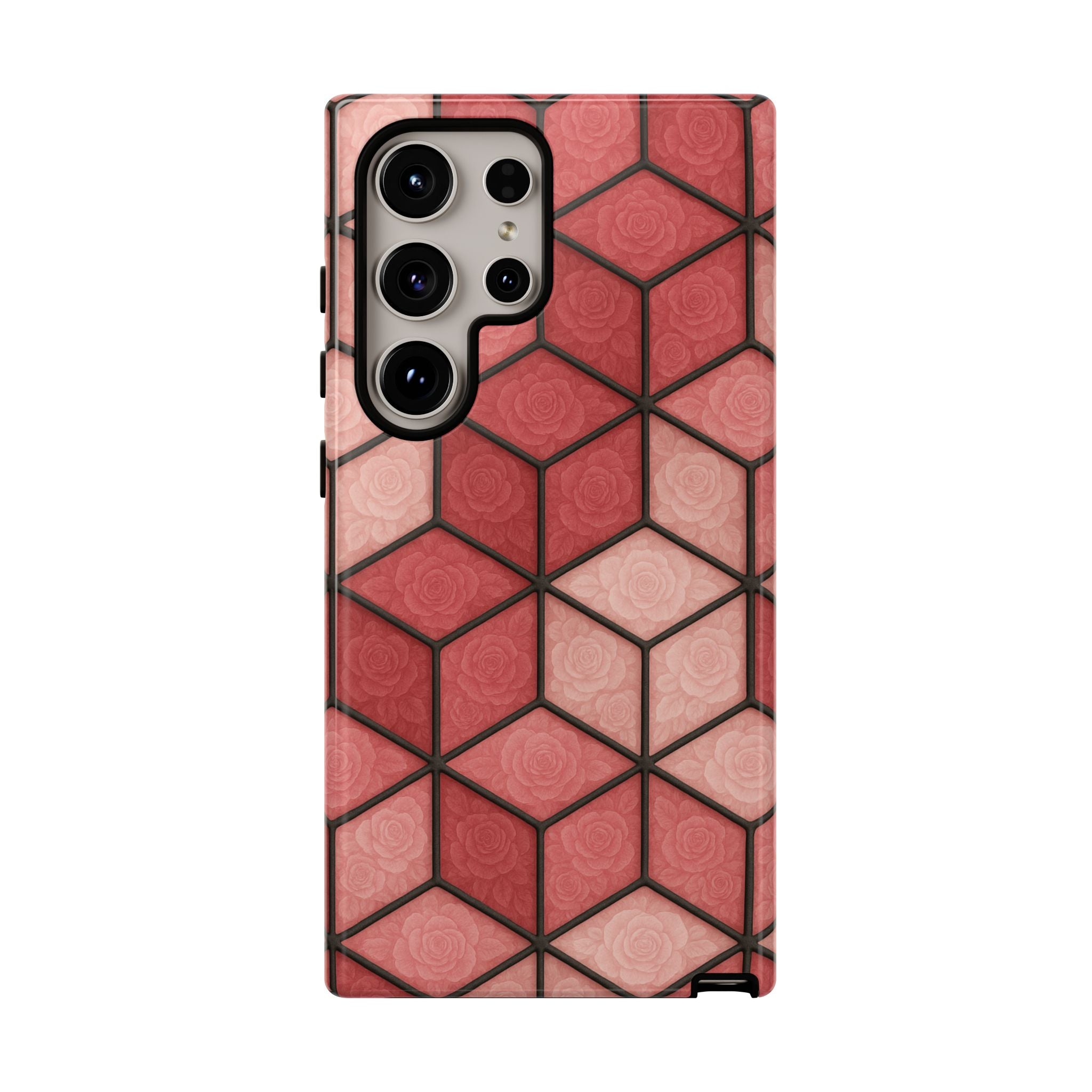 Geometric Stained Glass Illusion Phone Case Colorful Abstract Art, Aesthetic Protective Cover for iPhone, Samsung & Google, Unique Gift Idea Mom