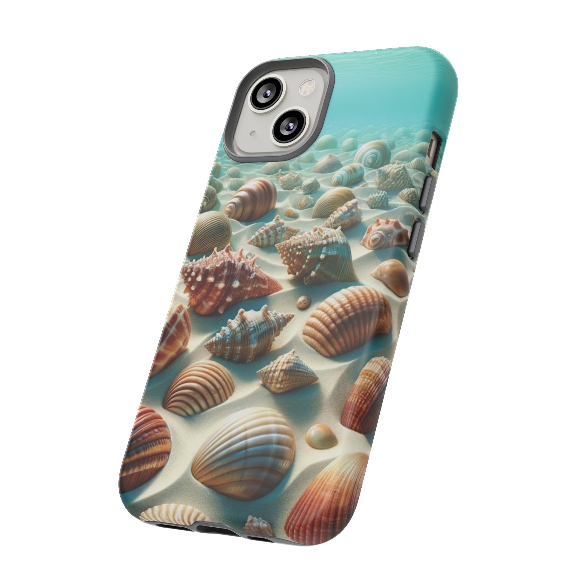 Plush Ocean Bliss Turquoise Seashell Ocean Beach View Protective Phone Case Gift for Her Phone 15, Samsung iPhone Samsung Gift for Her Case iPhone 15, Samsung iPhone Samsung Accessory Gift for Her.