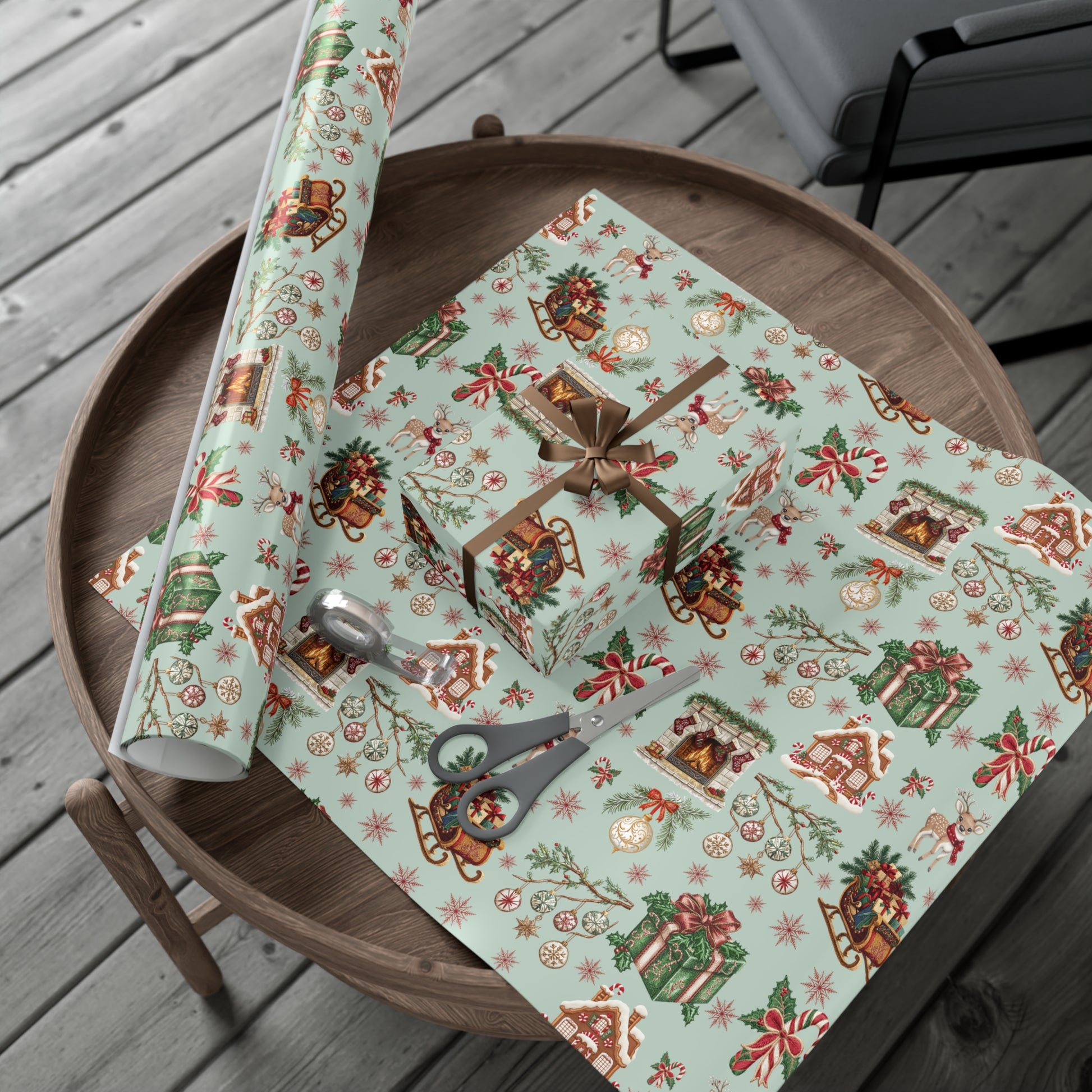 Vintage Christmas Wrapping Paper Festive Holiday Gift Wrap with Retro-Inspired Designs, Perfect for Christmas Presents, Crafting, & Holiday Decor – Premium Quality - MRSBYVALLE