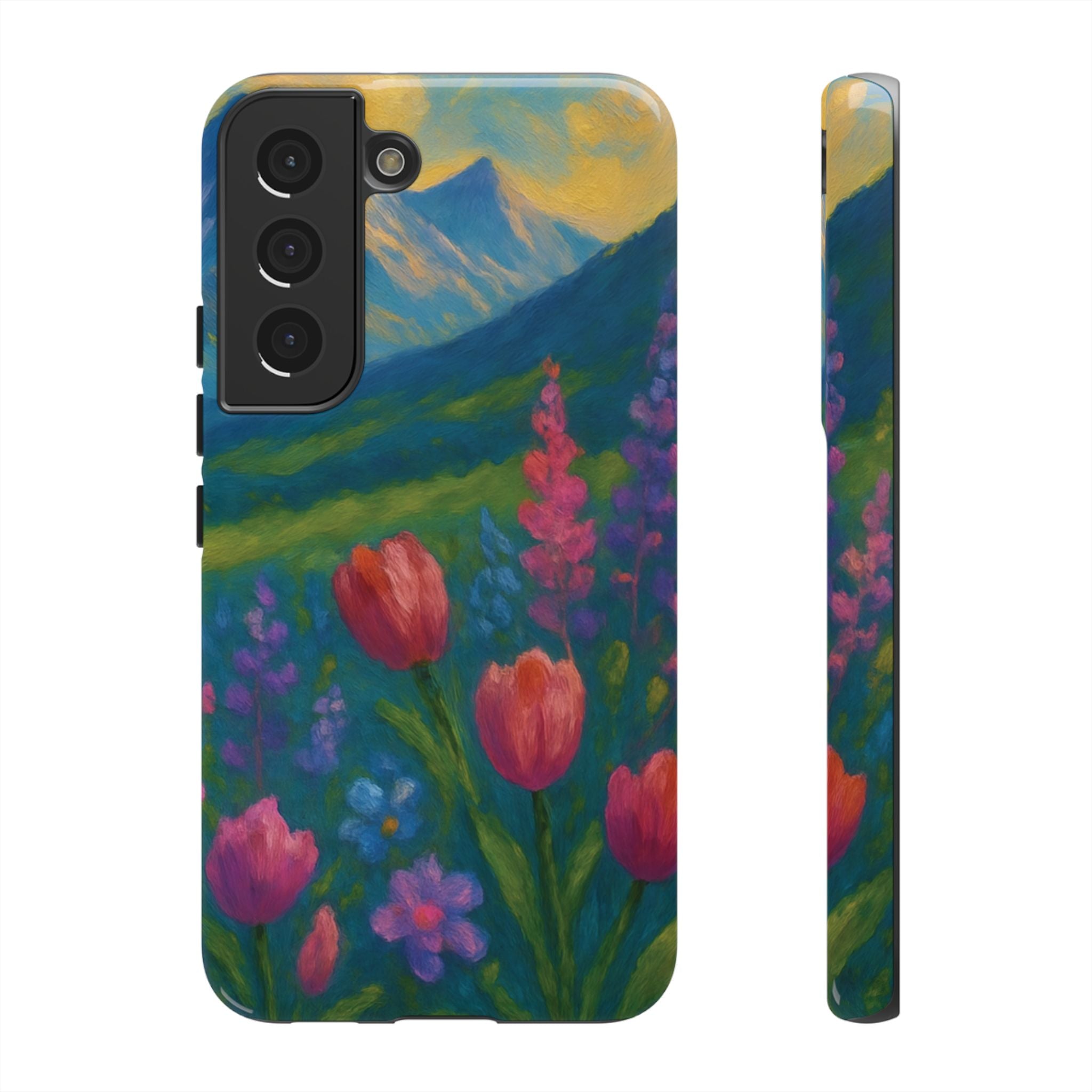 Mountains Wildflowers Phone Case | Vibrant Botanical Floral Design | Nature-Inspired Protective Cover for iPhone & Samsung | Trendy Aesthetic Gift Idea
