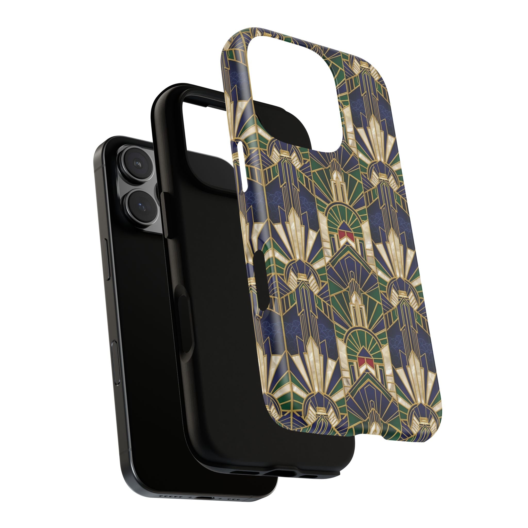 Navy & Gold Art Deco Phone Case — Imperial Art Deco Tough Case