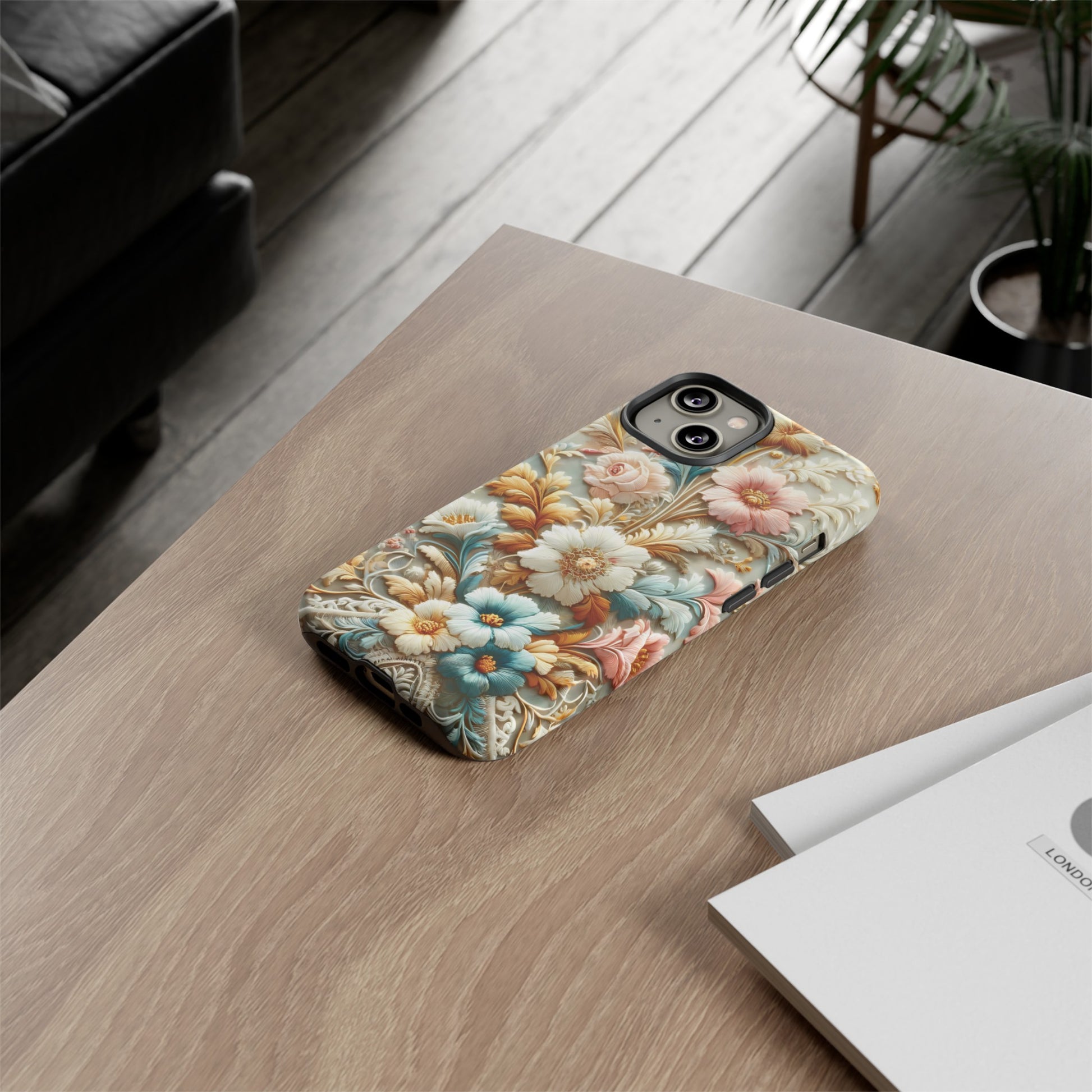 3D Elegant Faux Flowers Phone Case Stylish & Durable for iPhone Samsung Gift iPhone 15, 14, 13 Samsung Pixel Gift for Mom Accessory Gift for Her