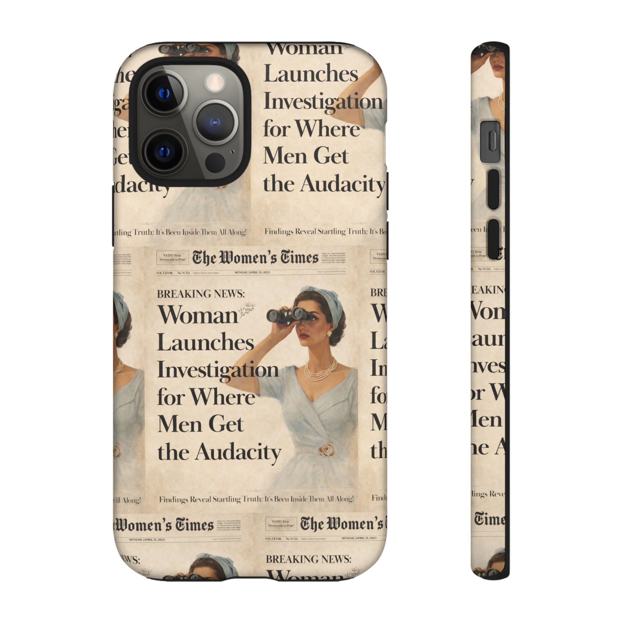 Funny Vintage Sarcastic Women Phone Case | Retro Sarcasm Text Design