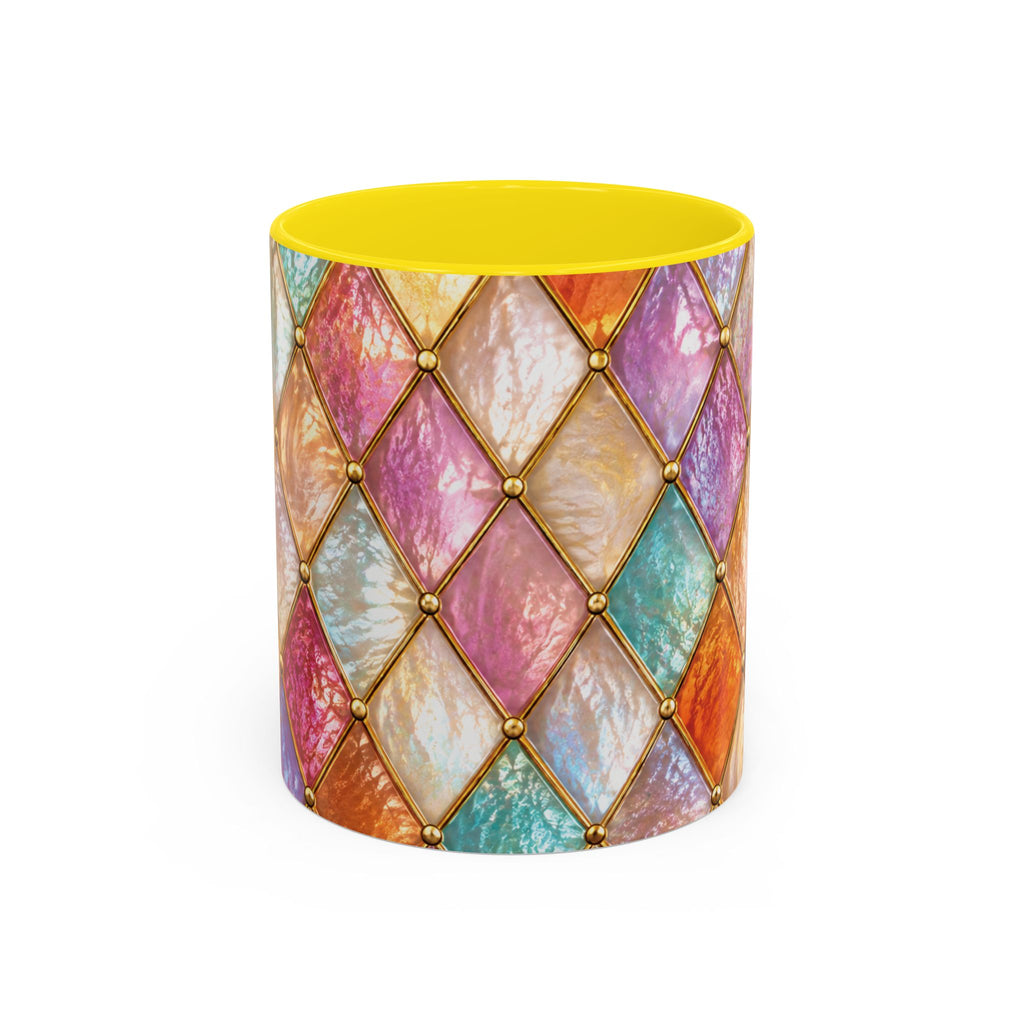 Colorful Jewel-Quilt Accent Coffee Mug