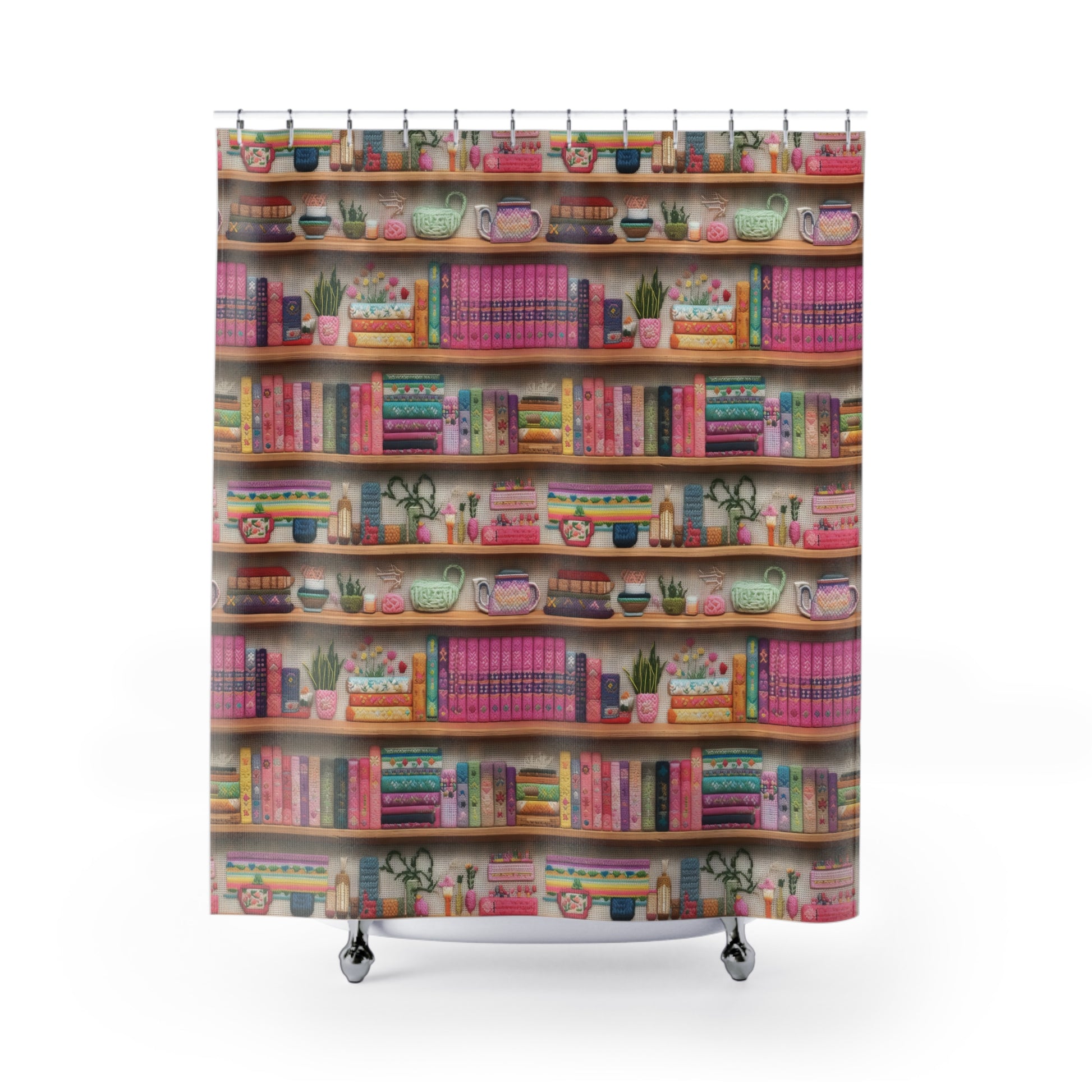 Whimsical 3D Embroidery Illusion Books on Pastel Shelves  Perfect for Book Enthusiasts', Readers, Teachers Home Decor Bridal Shower Gift Newlywed - MRSBYVALLE