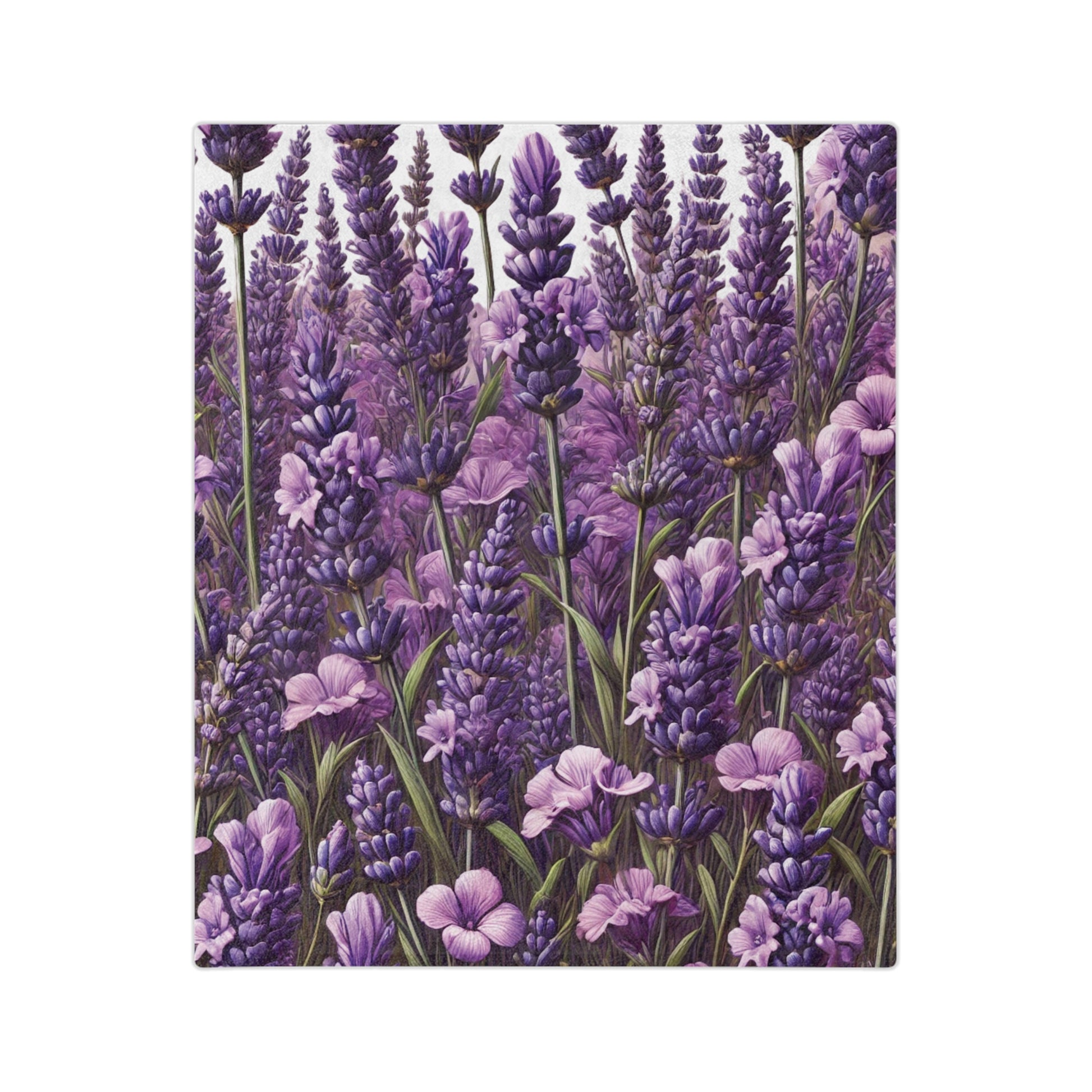 Wildflowers Lavender Bright Colors Minky Blanket Throw Ultra-Soft Minky Blanket Cozy Comfort Blanket Elegant Home Decor Plush Microfiber for Maximum Comfort Blanket, Perfect for Snuggling Decor, Cozy All-Season Warmth, Housewarming Gift Throw