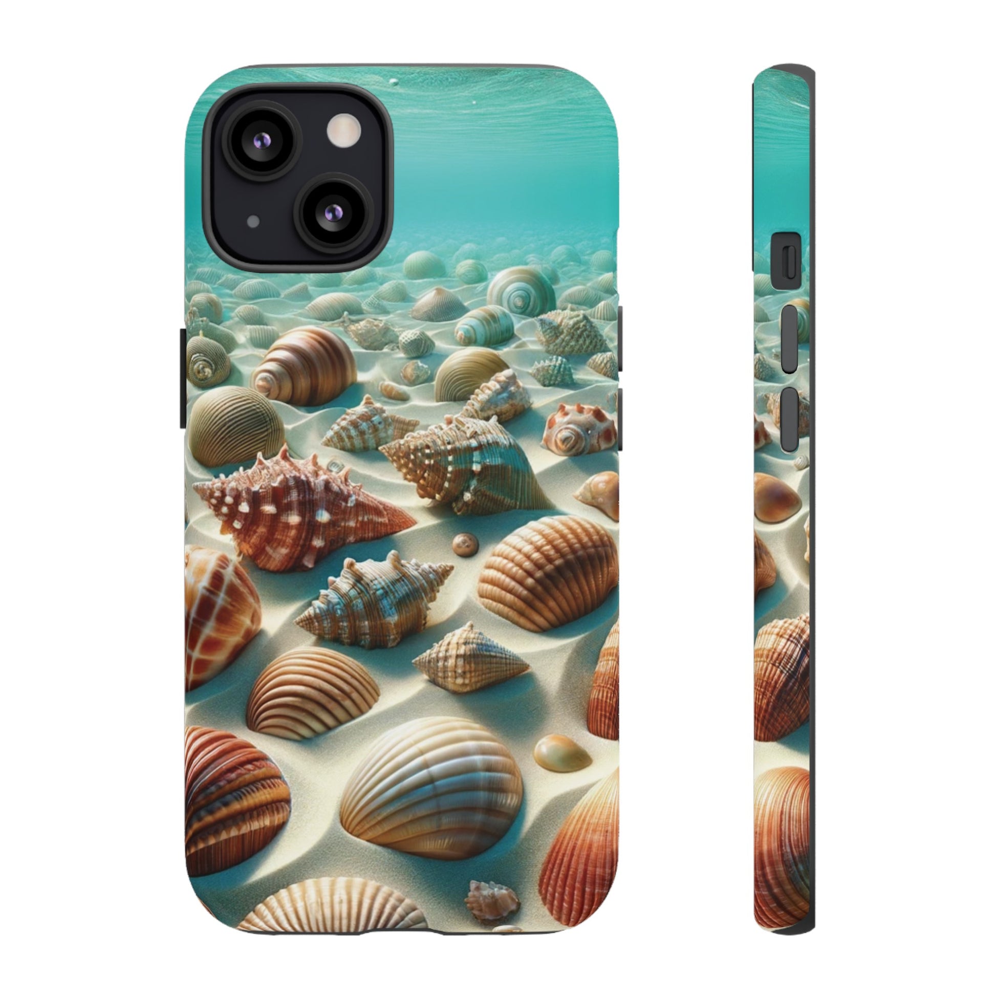 Plush Ocean Bliss Turquoise Seashell Ocean Beach View Protective Phone Case Gift for Her Phone 15, Samsung iPhone Samsung Gift for Her Case iPhone 15, Samsung iPhone Samsung Accessory Gift for Her.