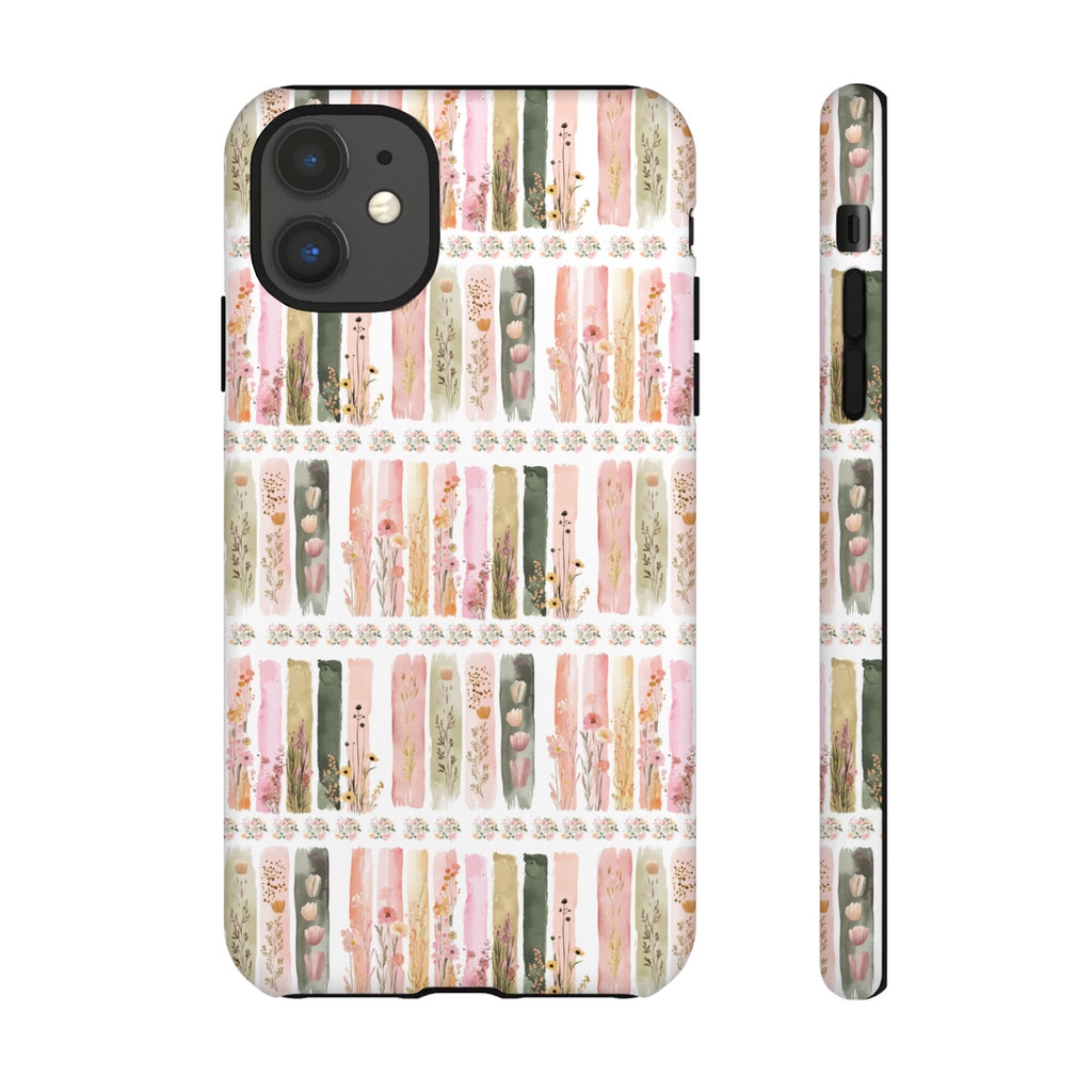 Pastel Brushstroke Floral Phone Case Soft Illusion Flower Design, Aesthetic Protective Cover, Feminine Style, Cute Gift for Her, Fits Most Models